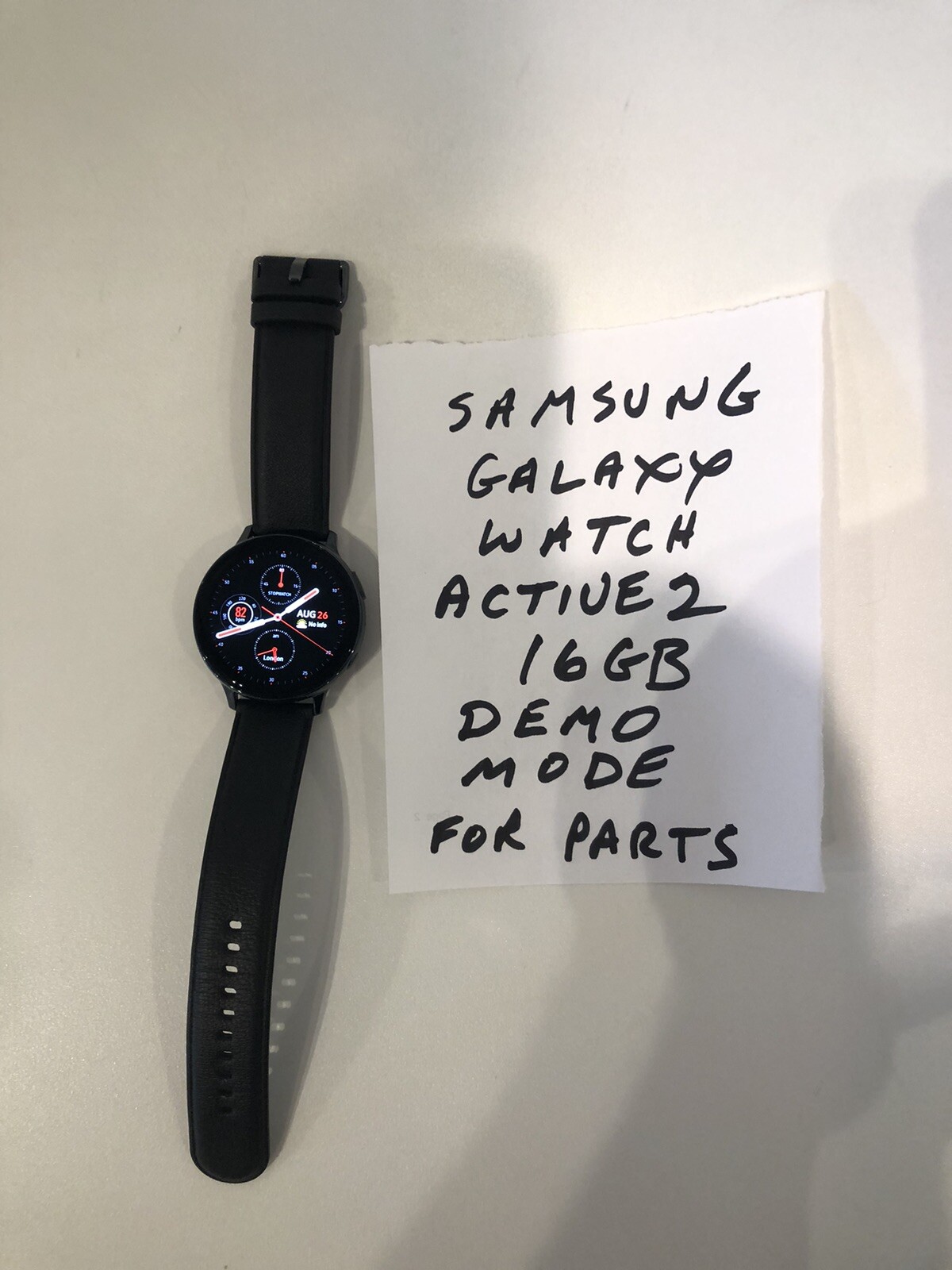 Samsung Galaxy Watch Active 2 LIVE DEMO UNIT Black, 40mm , FOR PARTS, Excellent.