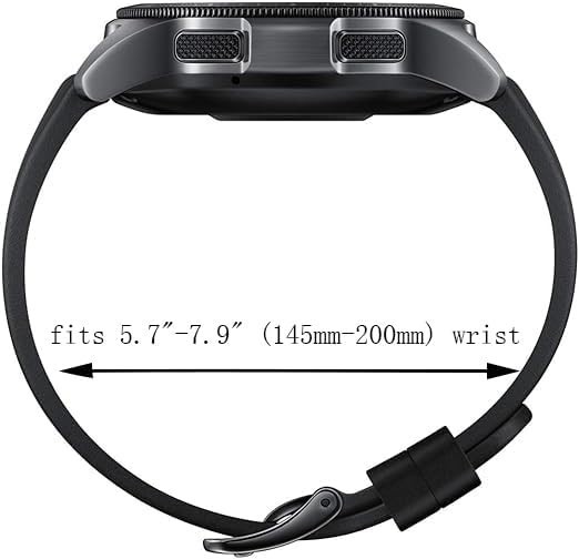 20mm Silicone Sport Watch Band for Galaxy Watch 3 & 42mm – Quick Release Black