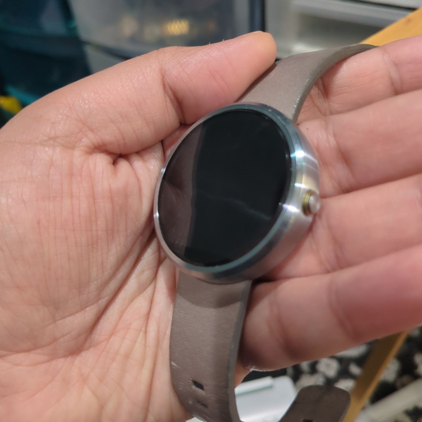 MOTOROLA MOTO 360 WR IP67 Heart Rate Pedometer Smart Watch Silver – Untested