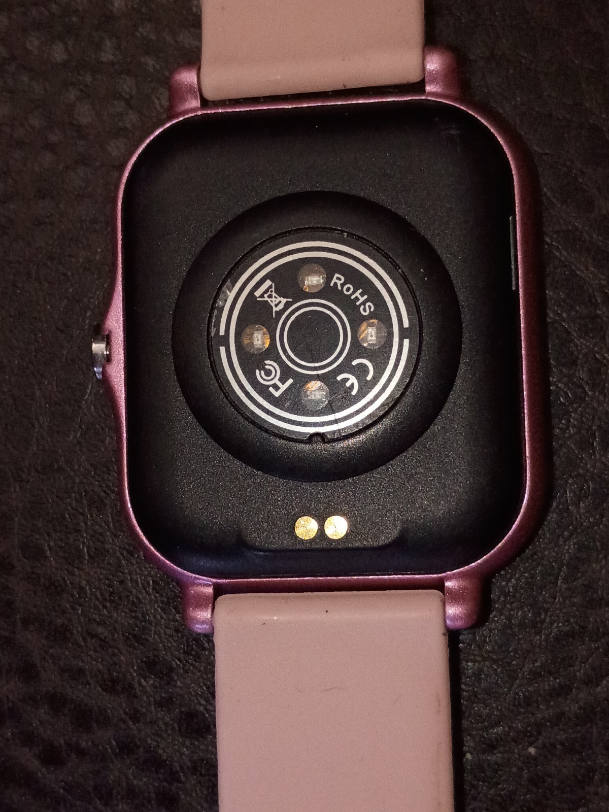 Apple Smart Watch 37mm Metal Case Pink w/ Pink Silicone Band Fitness Tracker