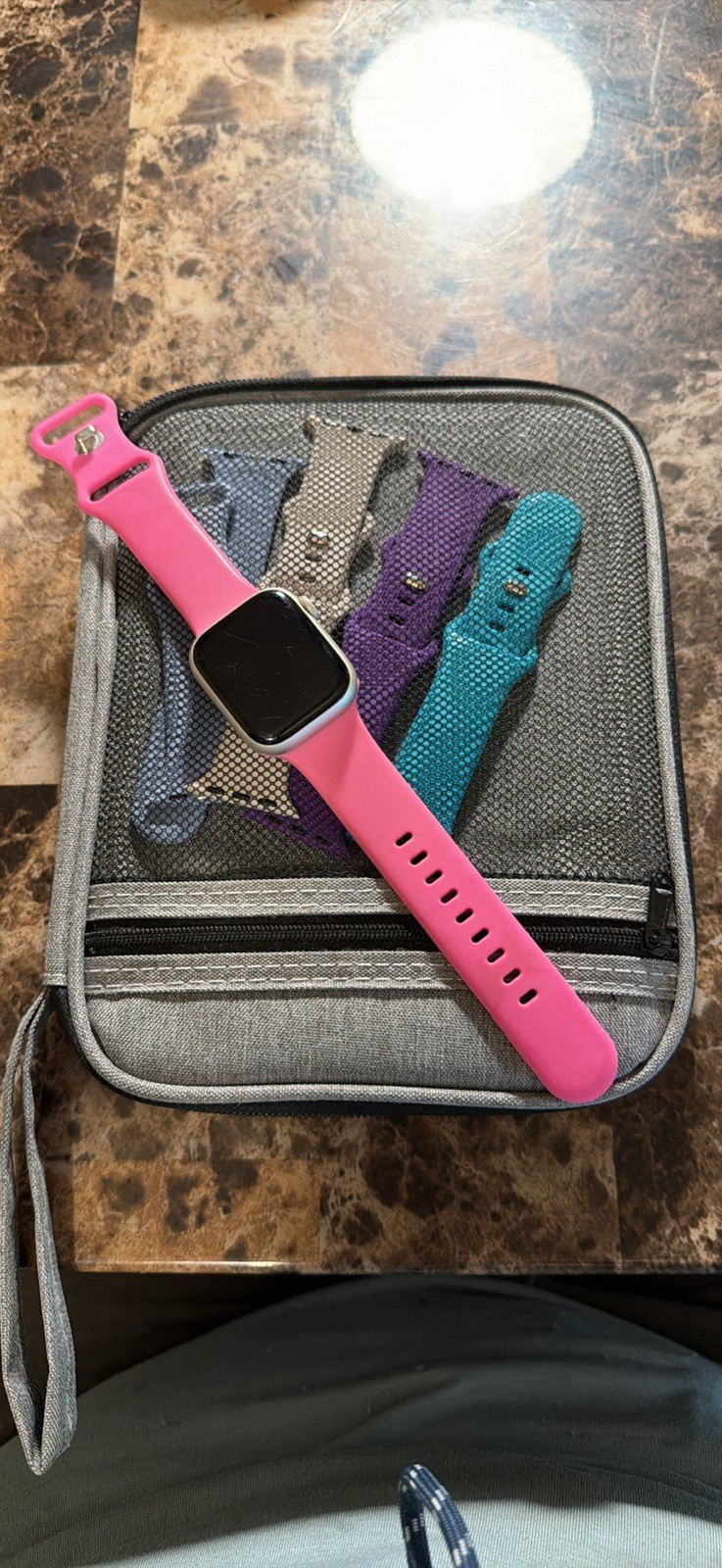 Silicone Strap Bands Compatible with Apple Watch, Multicolor Lot w/ Case