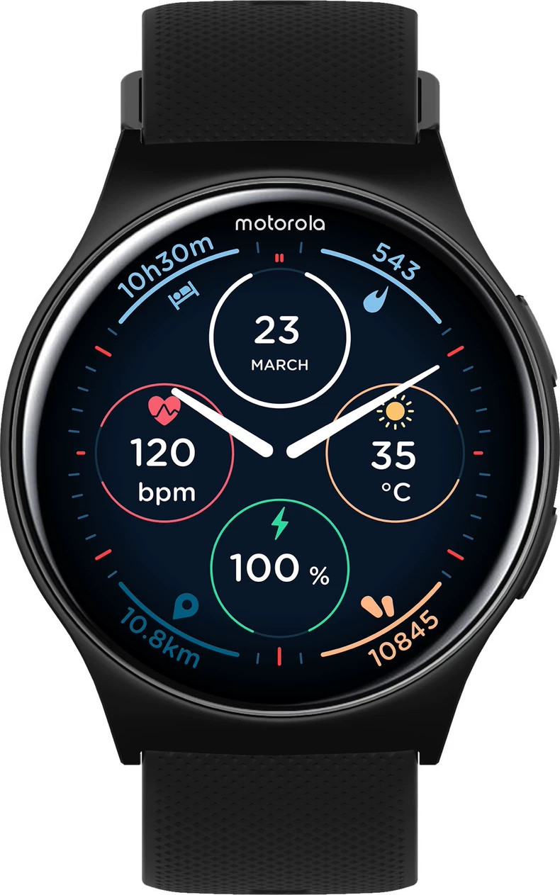 Motorola Moto Watch 120 – Premium Bluetooth Smartwatch with AMOLED Display,