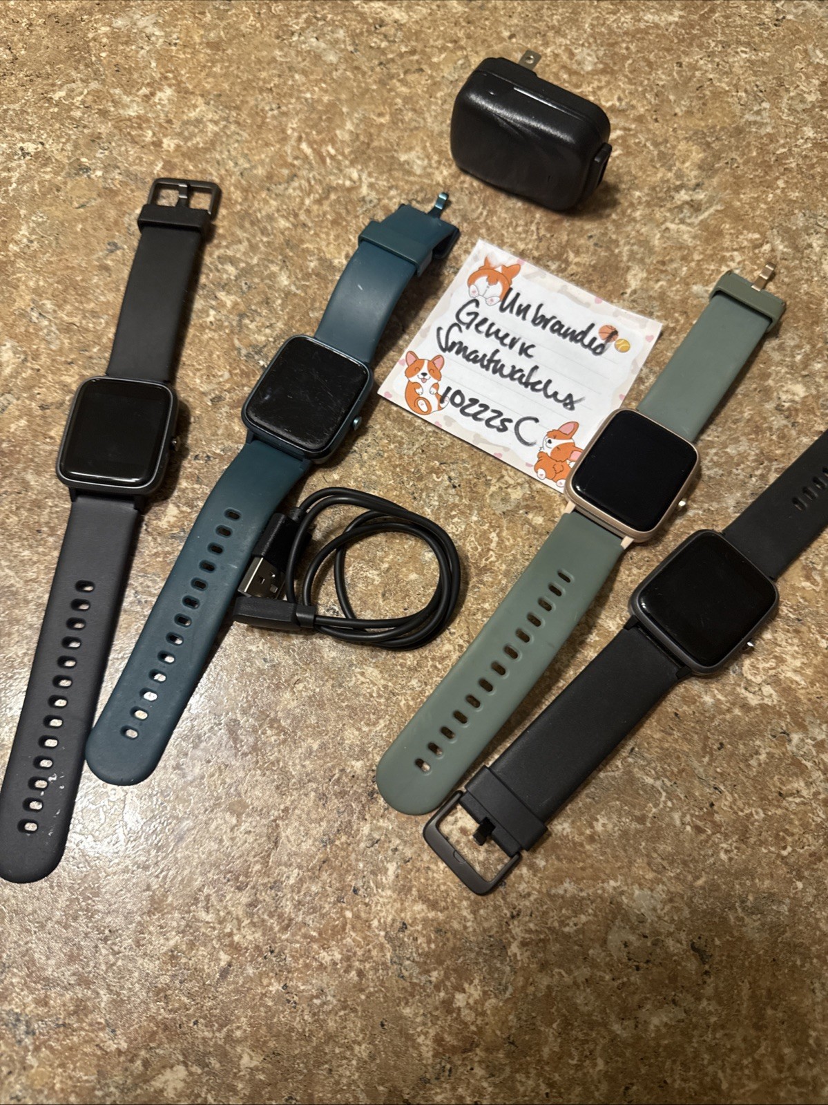 Lot of TESTED smart watches (unbranded)/unknown brand) Screens turn on