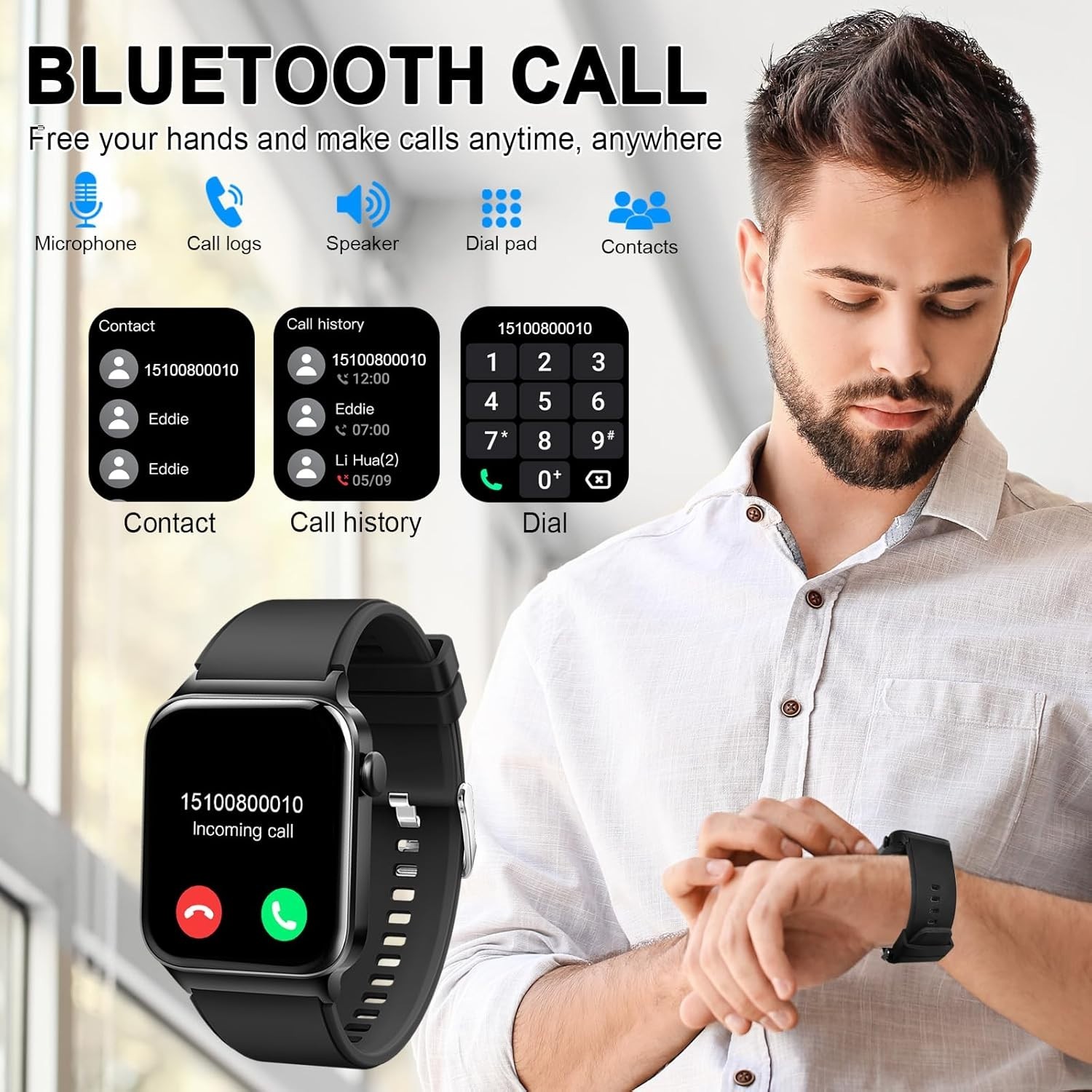Women’s Smart Watch Bluetooth SmartWatch For Apple iPhone iOS and Android