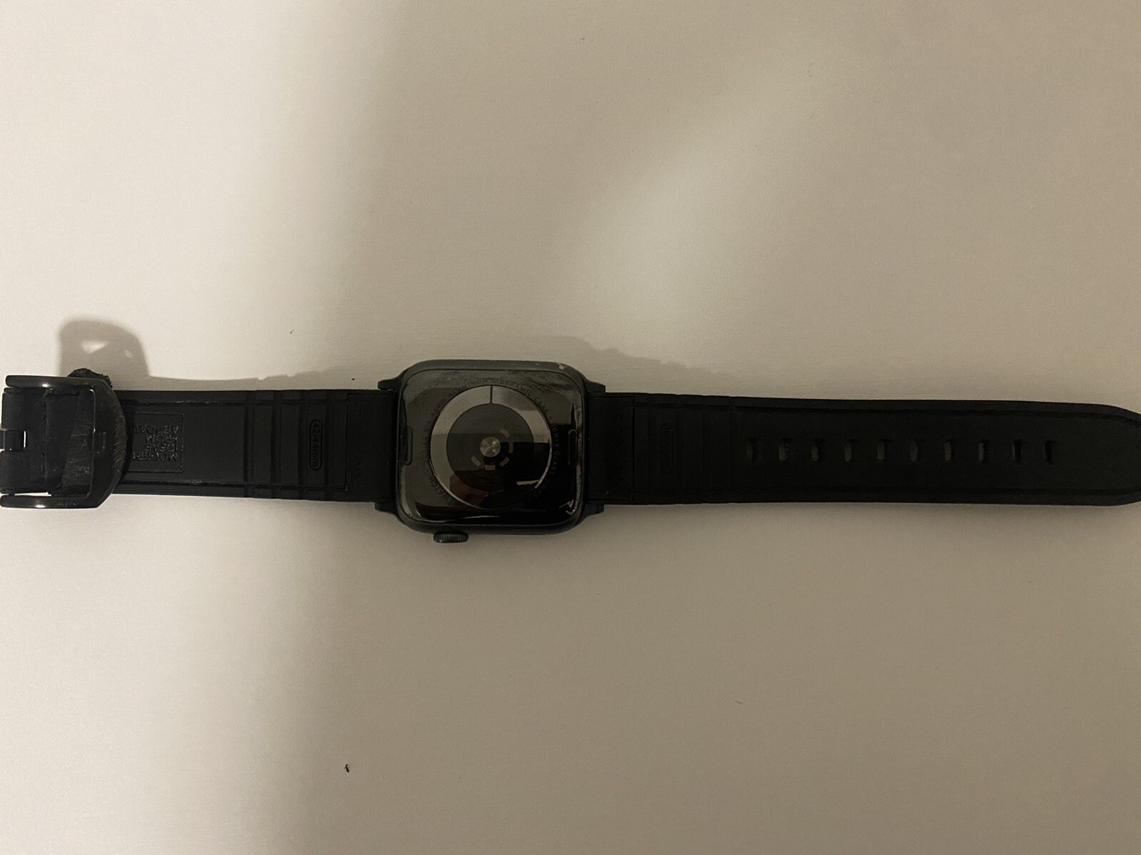 Apple Watch Series 5 44mm Space Gray Aluminium Case with Black Sport Band – S/M