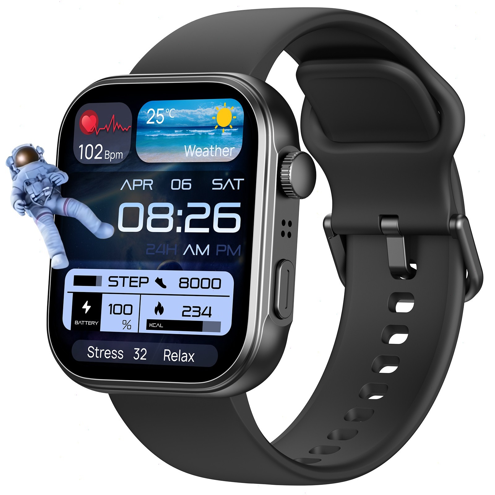 TOZO AMOLED S6 Smart Watch 1.85″ Ultra-Clear Screen Dynamic Faces Smartwatches