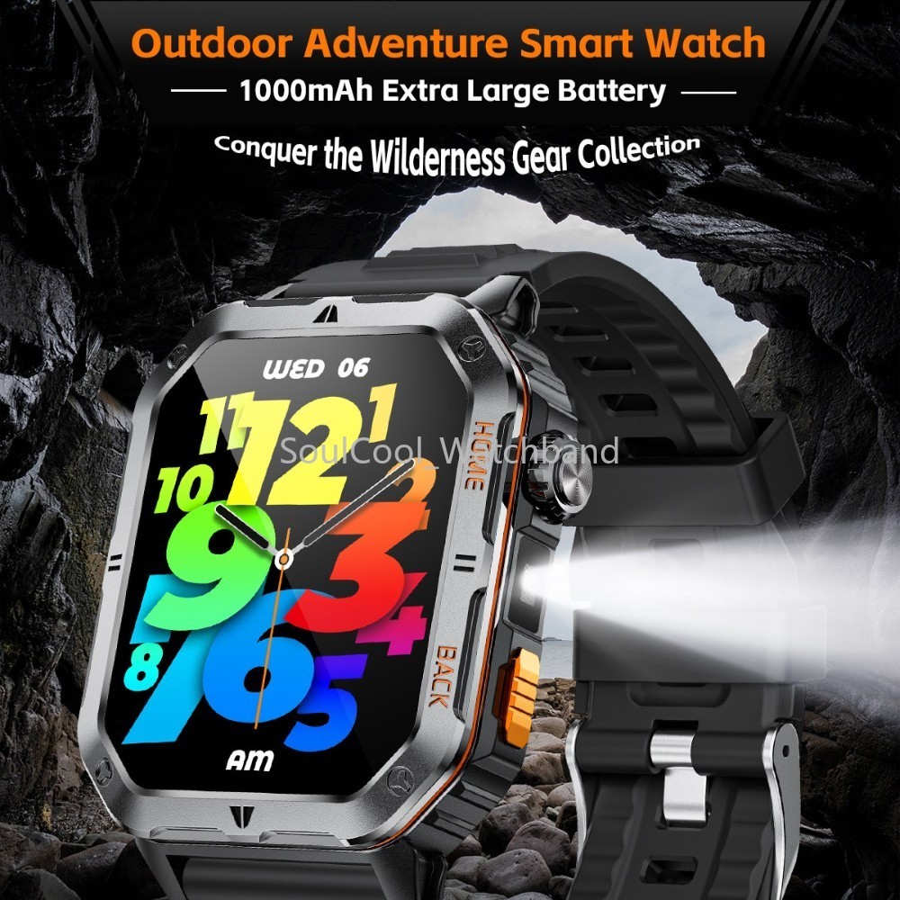 Military Smart Watch For Men (Answer/Make Call) Sport Fitness 1000mAh Waterproof