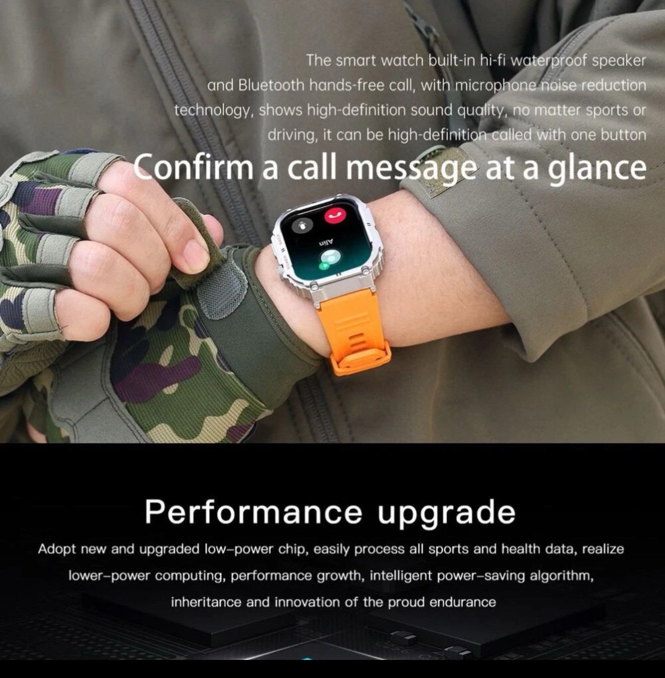 K57 Tactical Smartwatch Rugged 1.96″ HD Call Waterproof Military Grade Watch