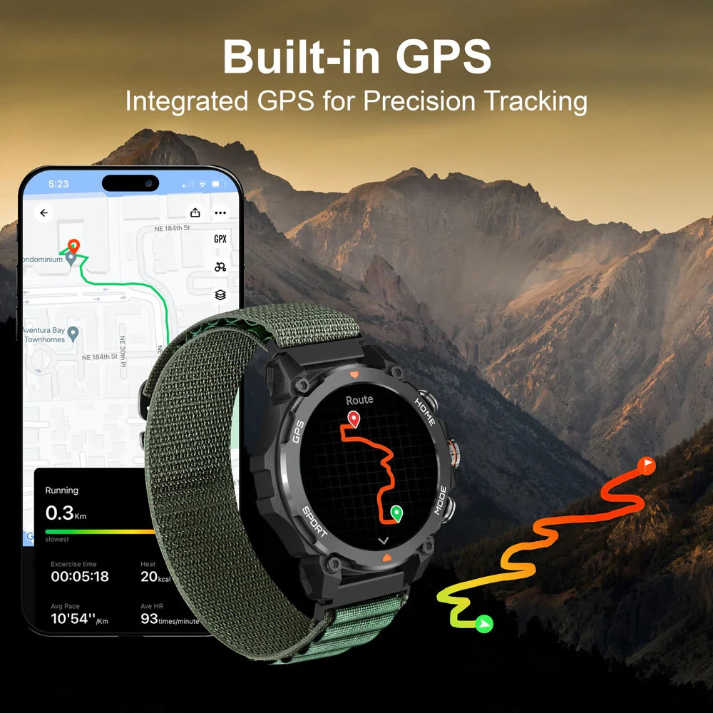 ArgomTech SkeiWatch C80 Rugged Smartwatch GPS AMOLED Bluetooth Call