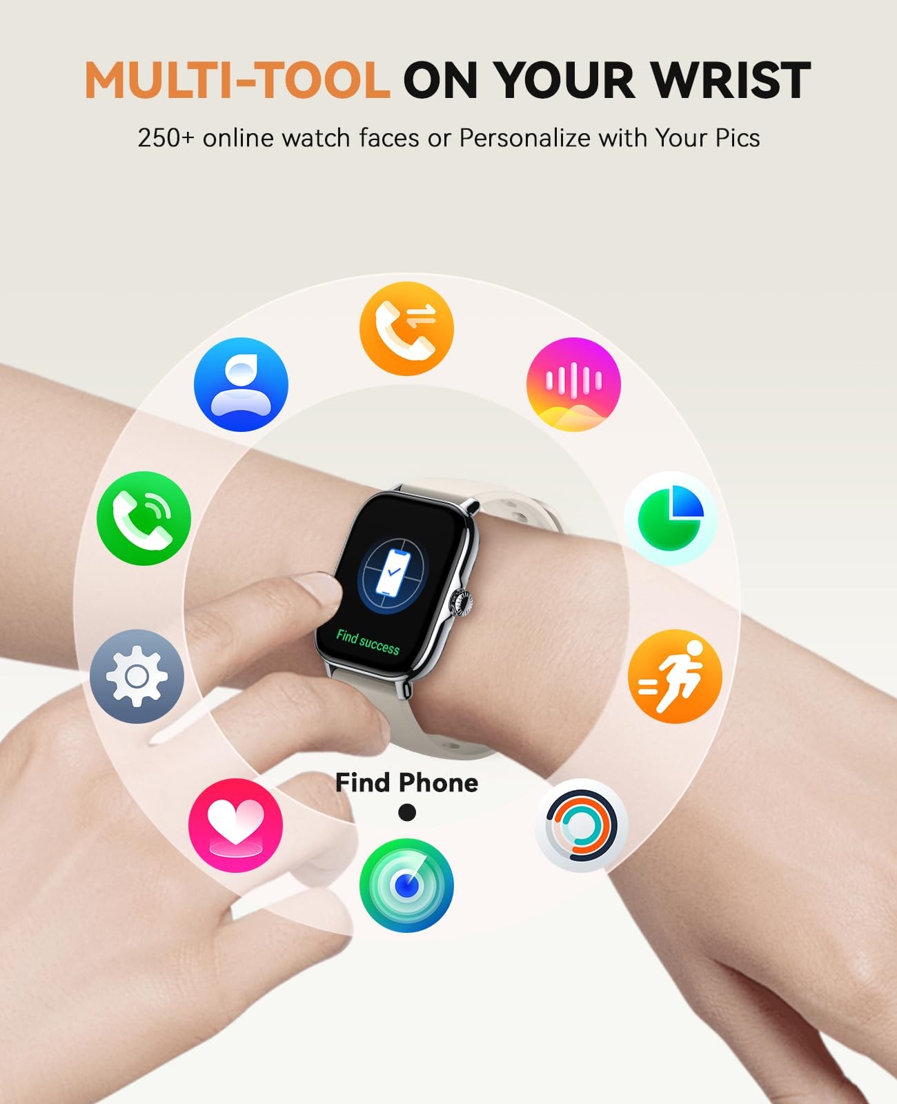 Smart Watch for Women Men- Answer/Make Call, 2025 IP68 1.91, Starlight