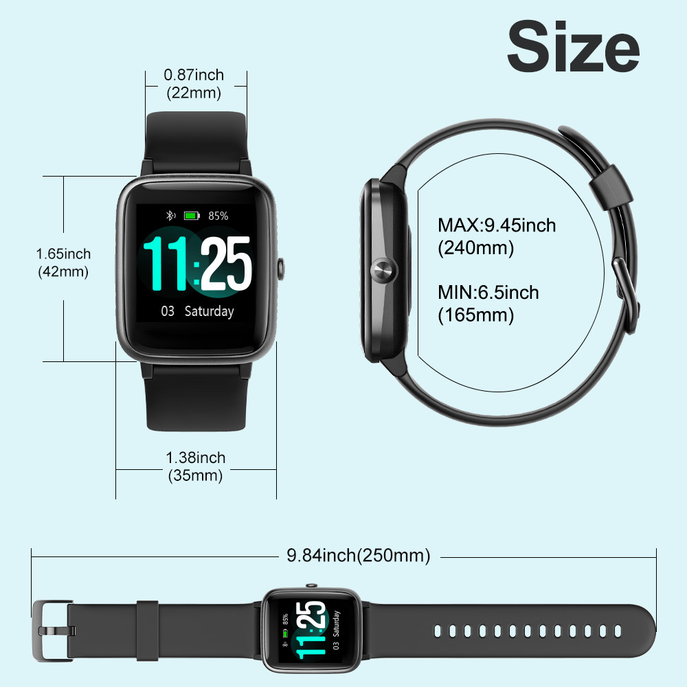 Waterproof Smart Watch Men Women Heart Rate Step Fitness Tracker For iOS Android