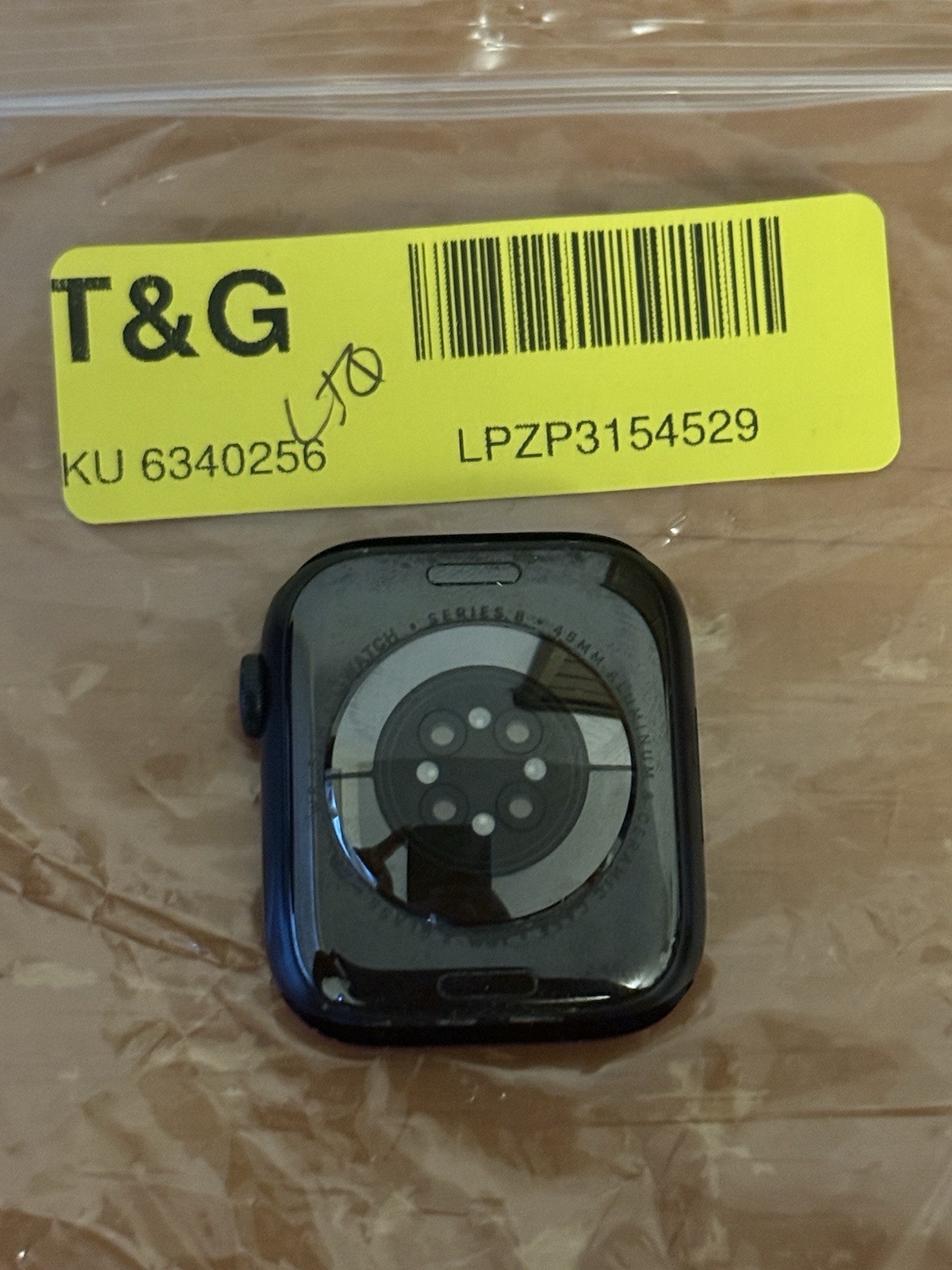 GPS Only Apple Watch Series 8 45MM Midnight Aluminum MNVL3LL/A Face Only