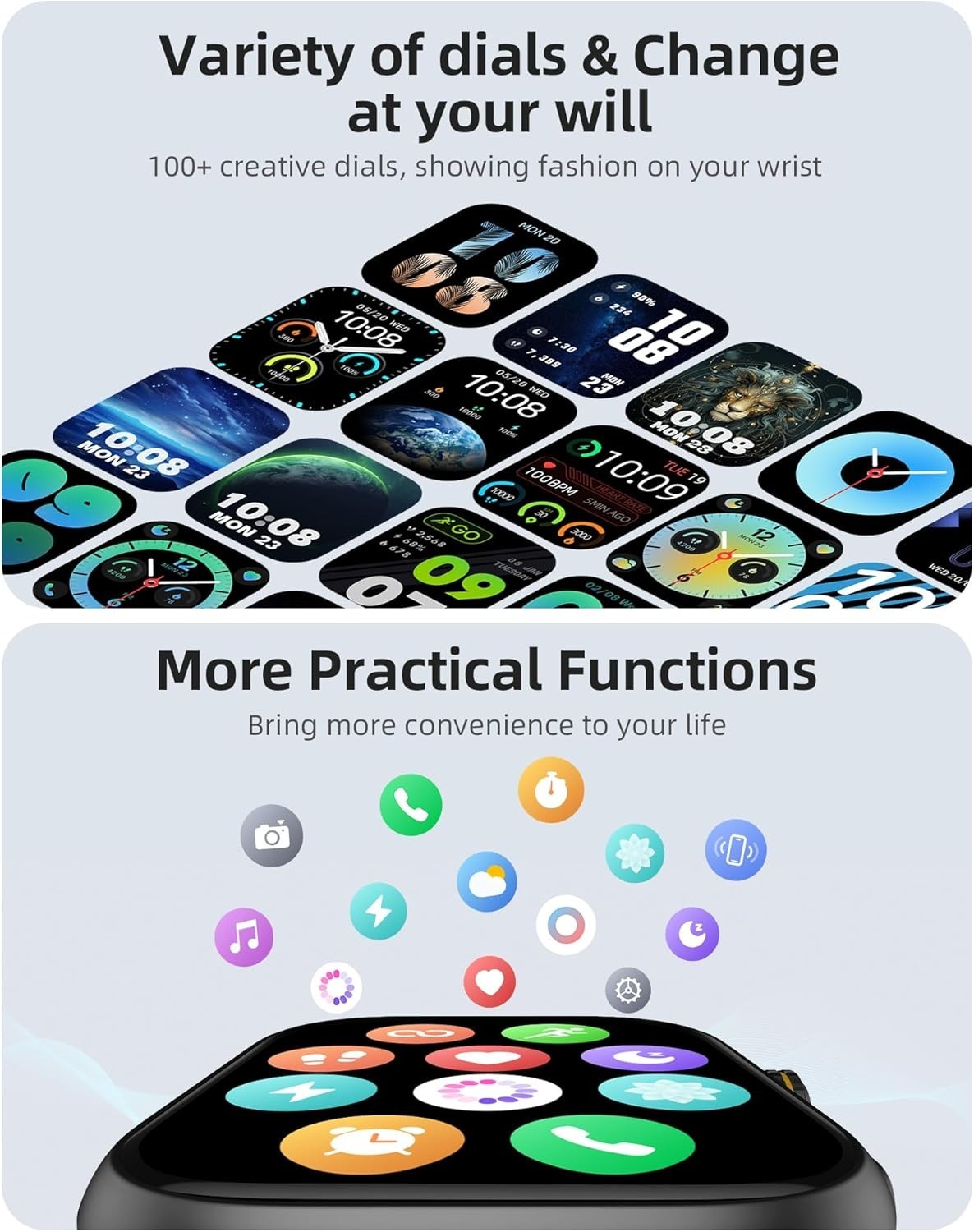 Reloj Inteligente de Mujer Hombre para Iphone Apple Samsung Android y Bluetooth
