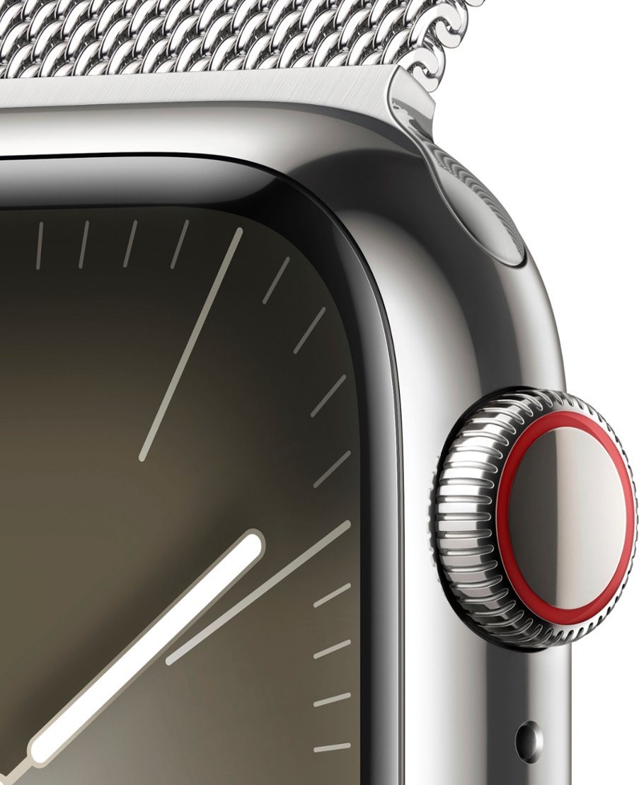 Apple Watch Series 9 (GPS + Cellular) 41mm – Silver Stainless Steel Case &