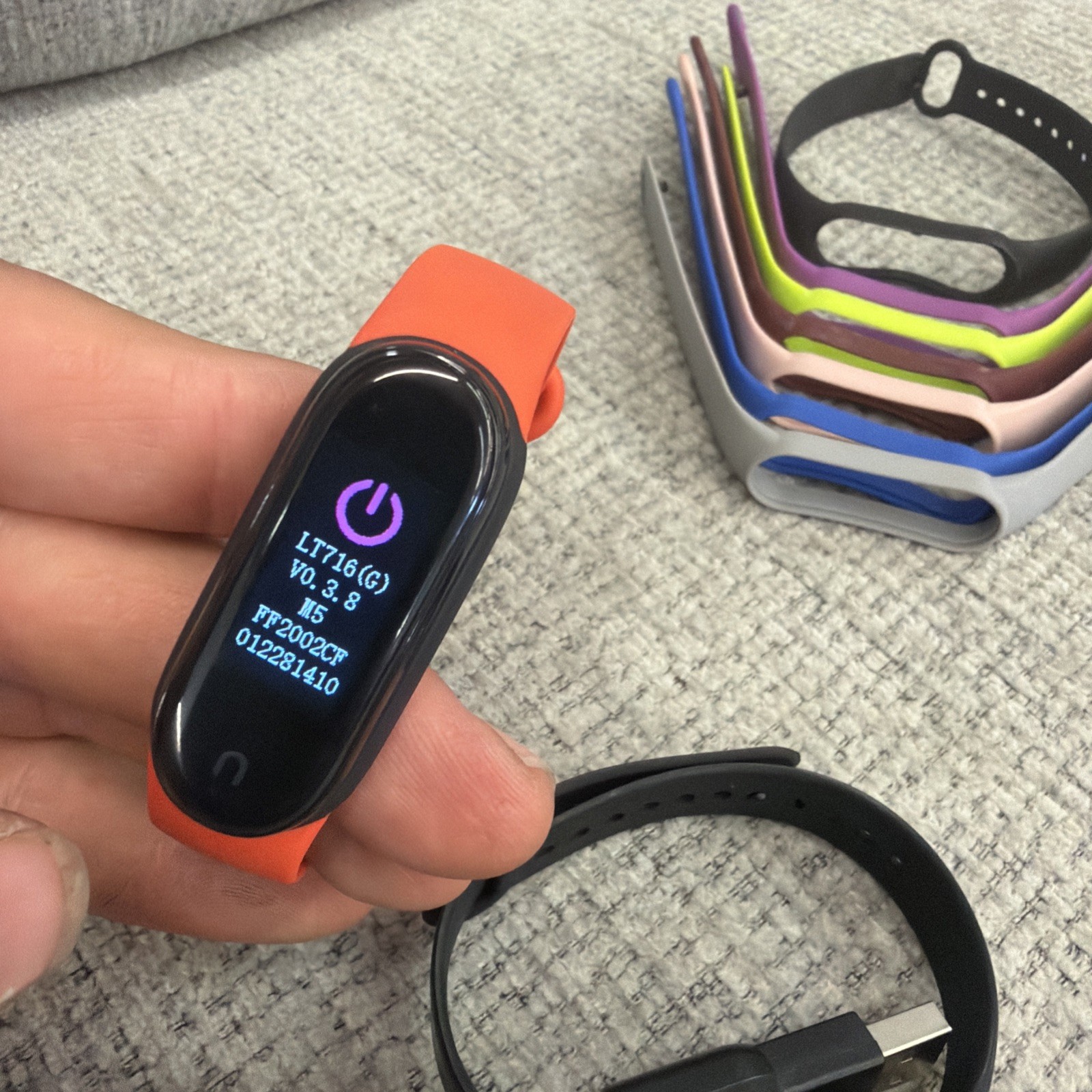 Lot of 2 FitPro LT716(G) Fitness Trackers + 8 Bands + 2 USB Chargers Android