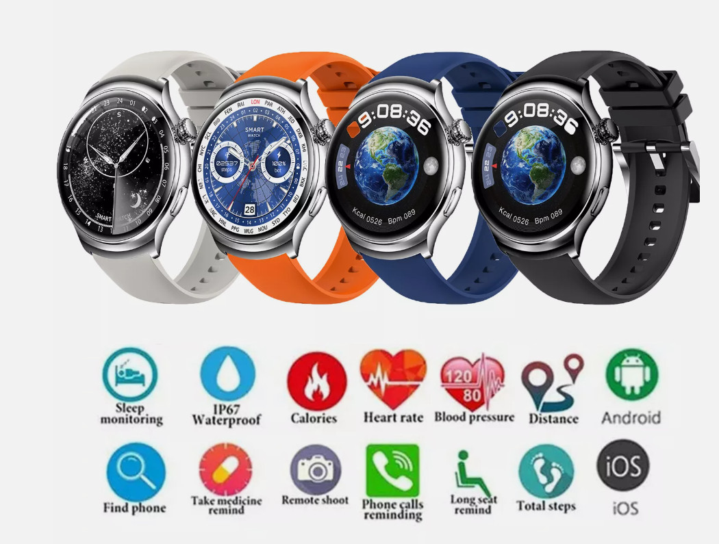 Z93 Pro – Round 1.5inch HD Screen – Pro Smart Watch-Blue Band- New Low Price