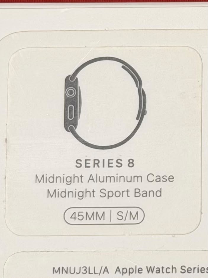 Apple Watch Series 8 GPS 45mm Midnight Aluminum Case w/ Midnight Silicone Band