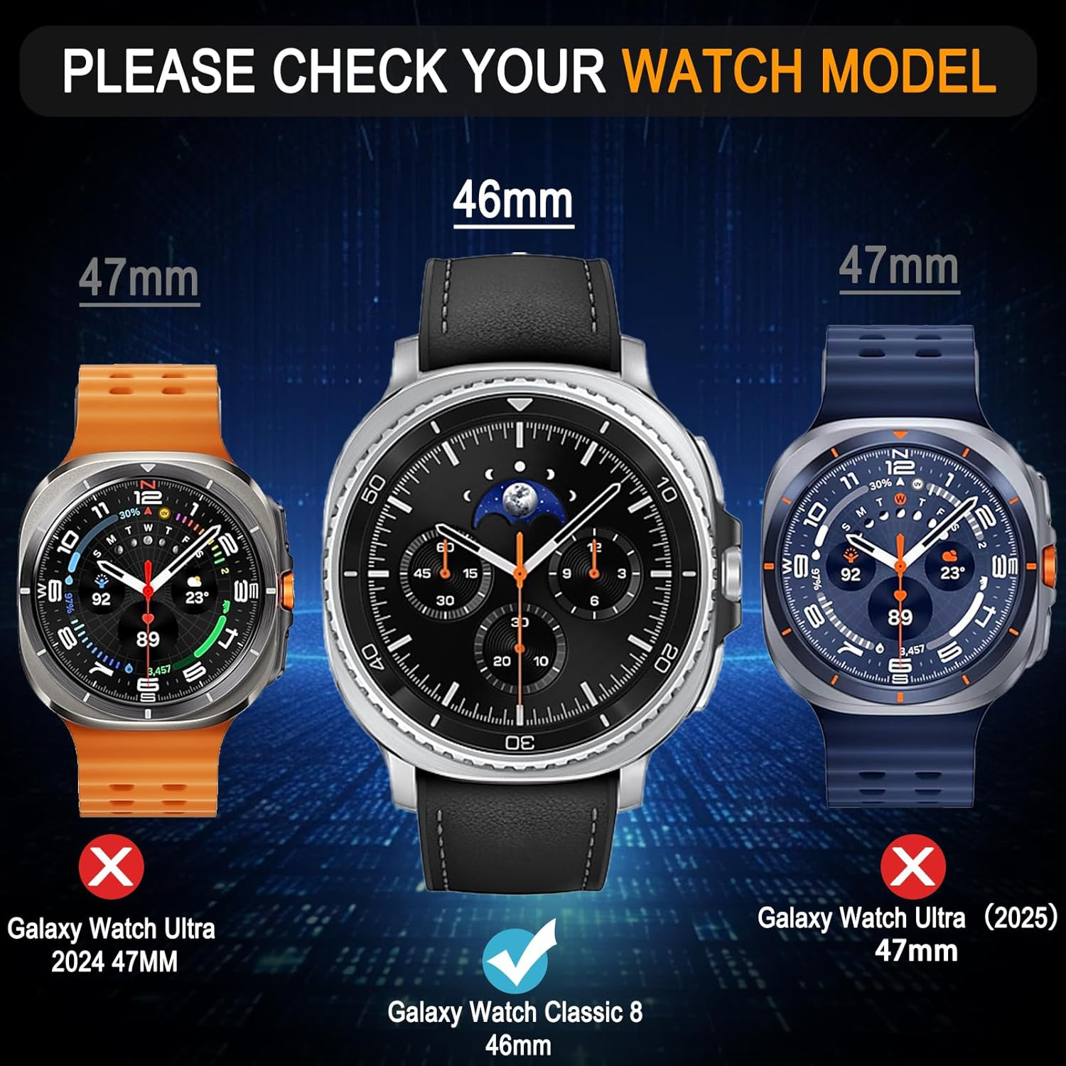 4 Pack for Samsung Galaxy Watch 8 Classic 46Mm (Bluetooth & LTE) Screen Protecto