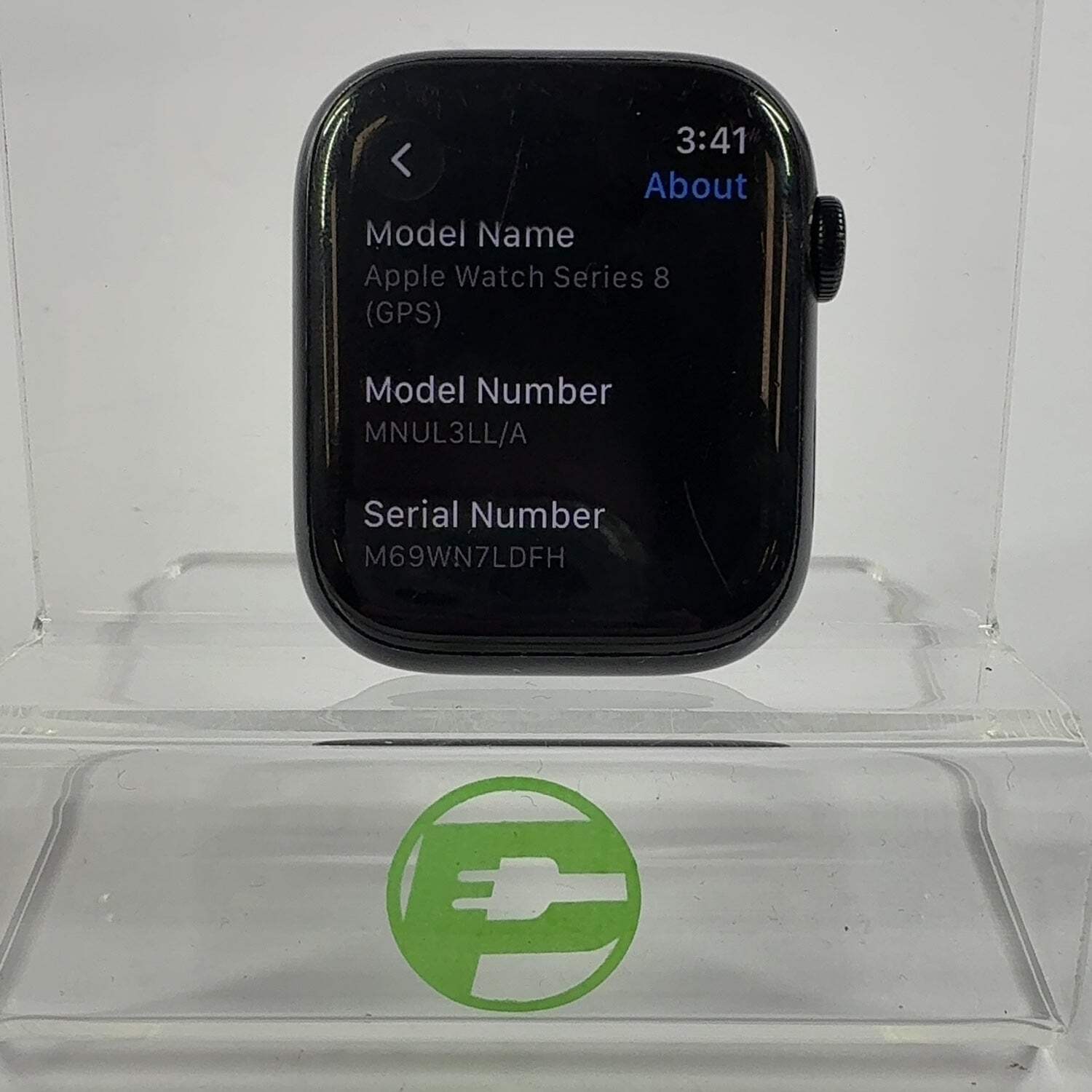 GPS Only Apple Watch Series 8 45MM Midnight Aluminum MNUL3LL/A Face Only