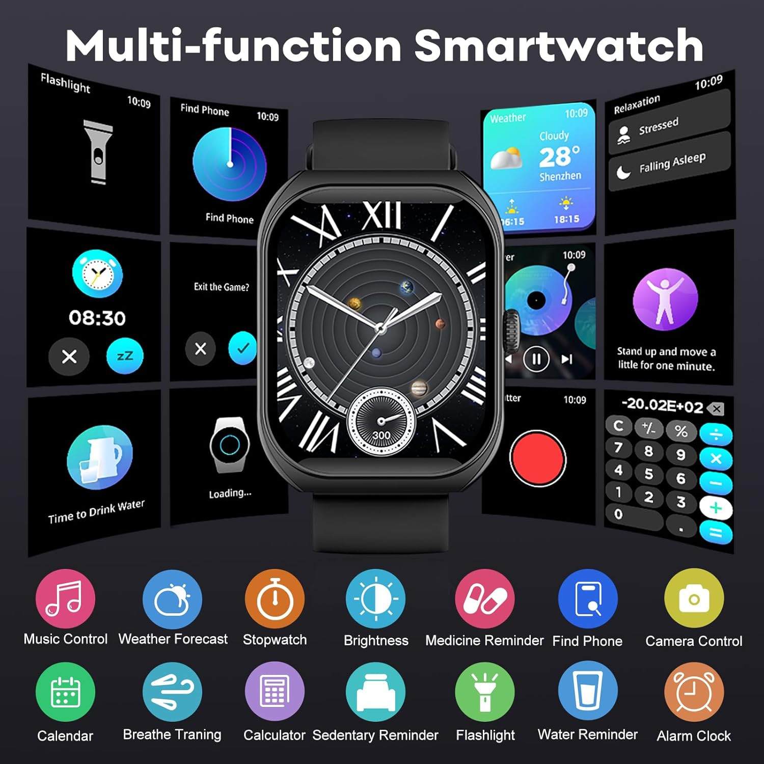 Smart Watch for Men Women 2.01″ Curved Display Bluetooth Calling 100+ Sport Mode