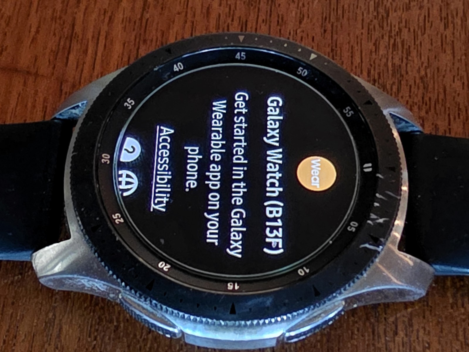 Samsung Galaxy Watch SM-R805 46mm Silver Case Classic Buckle Onyx Black – LTE…