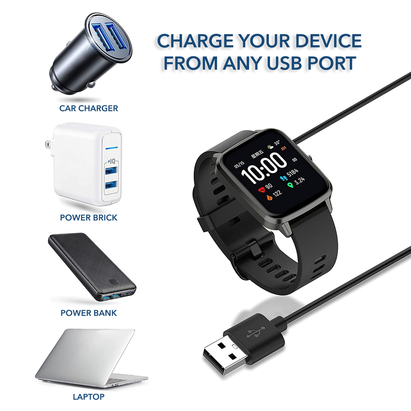 GearPlex Magnetic Chargers P22 of Popglory Kalinco Smartwatch 2.8 MM