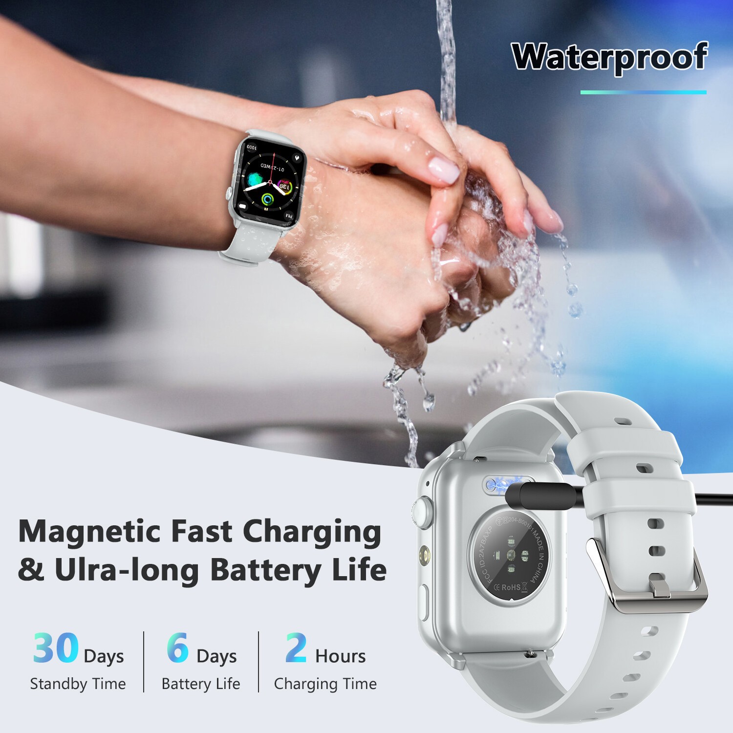 Medical Fitness Smart Watch Heart Rate Sleep Monitor Activity Tracker Bluetooth