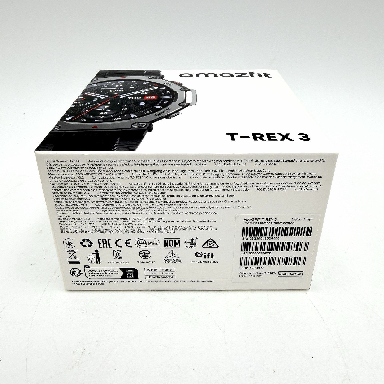 *NEW* Sealed Amazfit T-Rex 3 48.5mm Fitness Smart Watch Voice Control Onyx Black