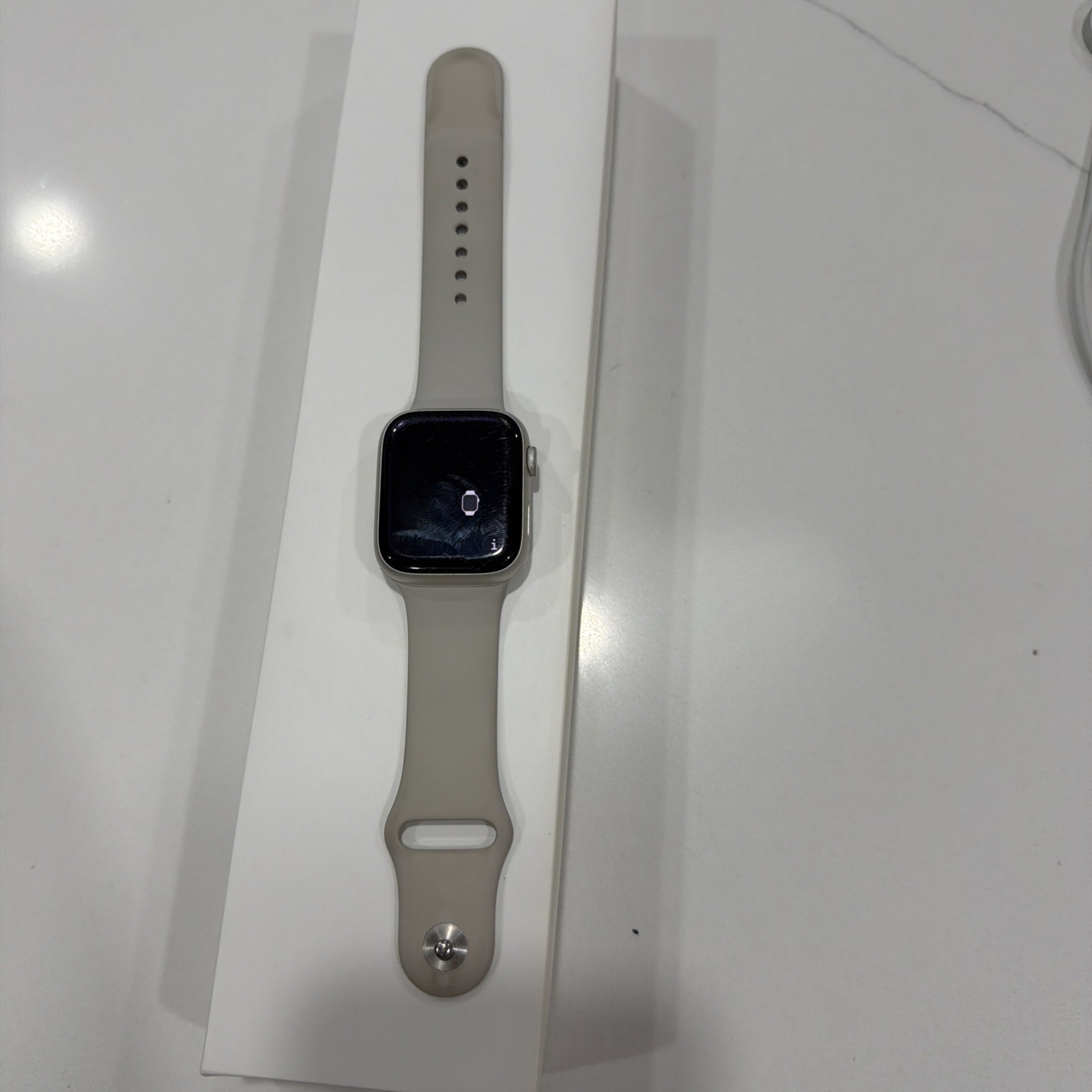 Apple Watch Series 7 45mm GPS only Starlight Aluminum Case Starlight Sports Band
