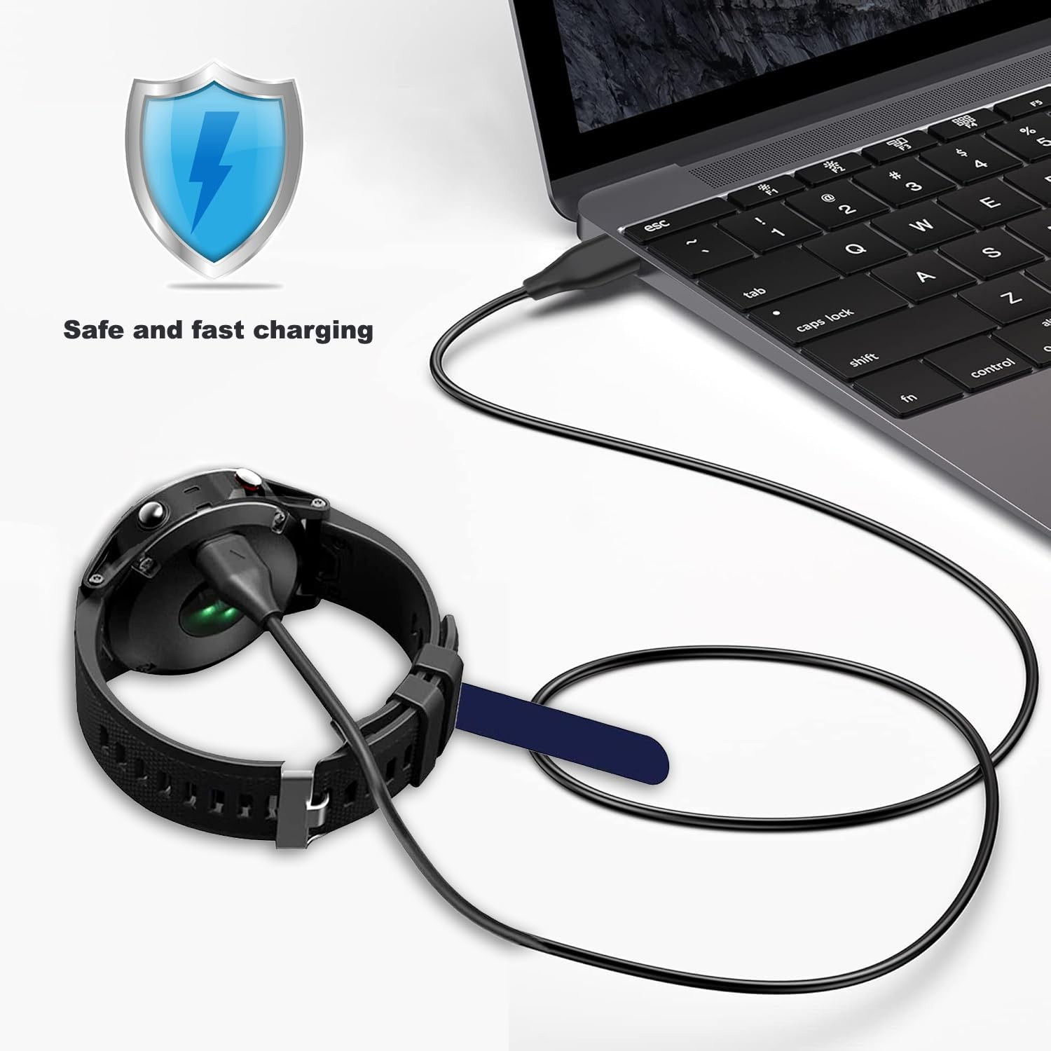 Durable 3.3ft Charging Cables for Garmin Watch – 2-Pack USB-C & USB-A Fast Charg