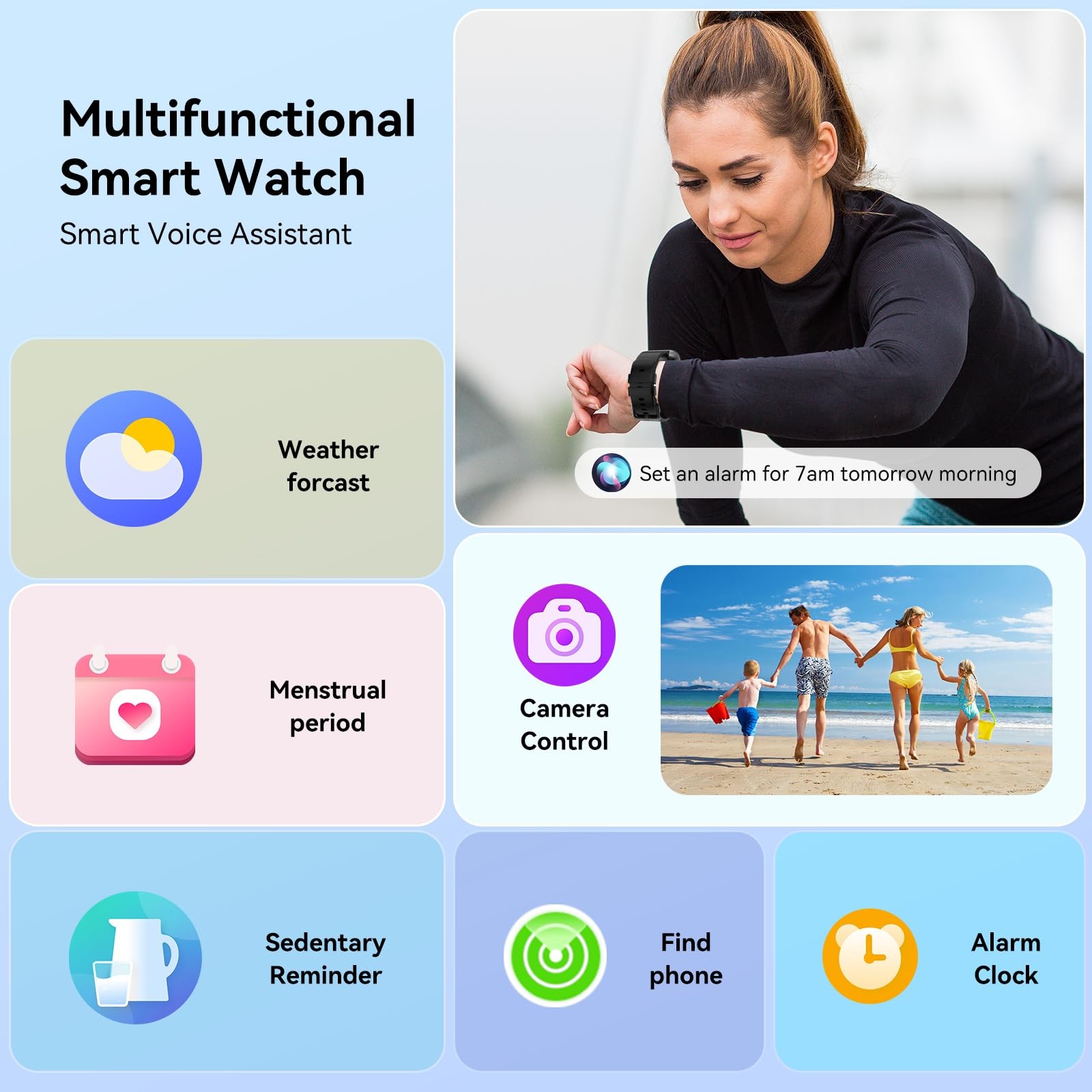 Smart Watch for Men – 1.85″ HD 2026 Upgraded Fitness watch, Black