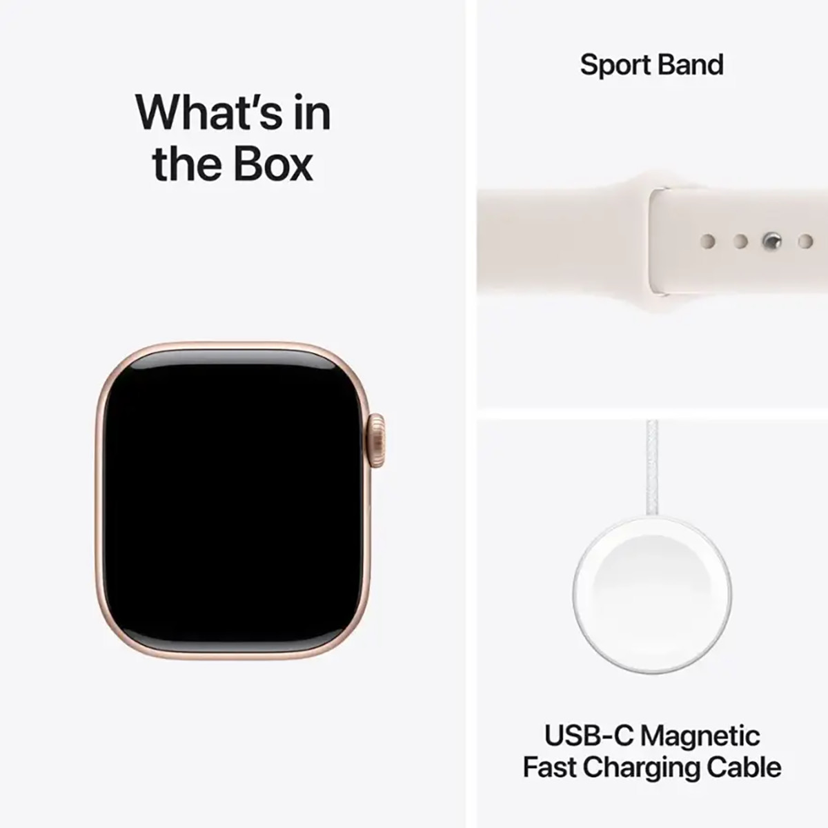 Apple Watch Series 11 42mm GPS Rose Gold Light Blush Sport S/M MEU04LW/A 2025