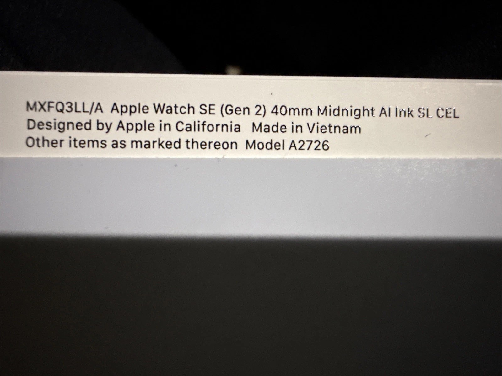Apple Watch SE (Gen 2) 40mm Midnight AI SL CEL