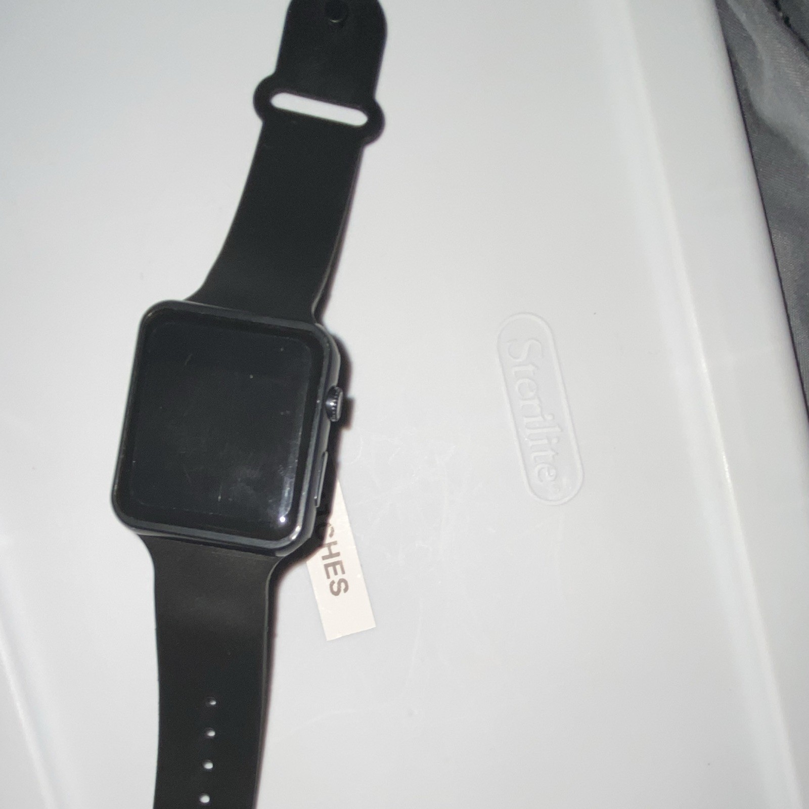 Black Touch Screen Smart Watch 42mm Silicone Band Unlocked Android iOS 8GB