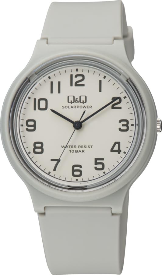 Citizen Q&Q E04A-004VK Solar Analog 10 ATM Gray Urethane Men’s Watch