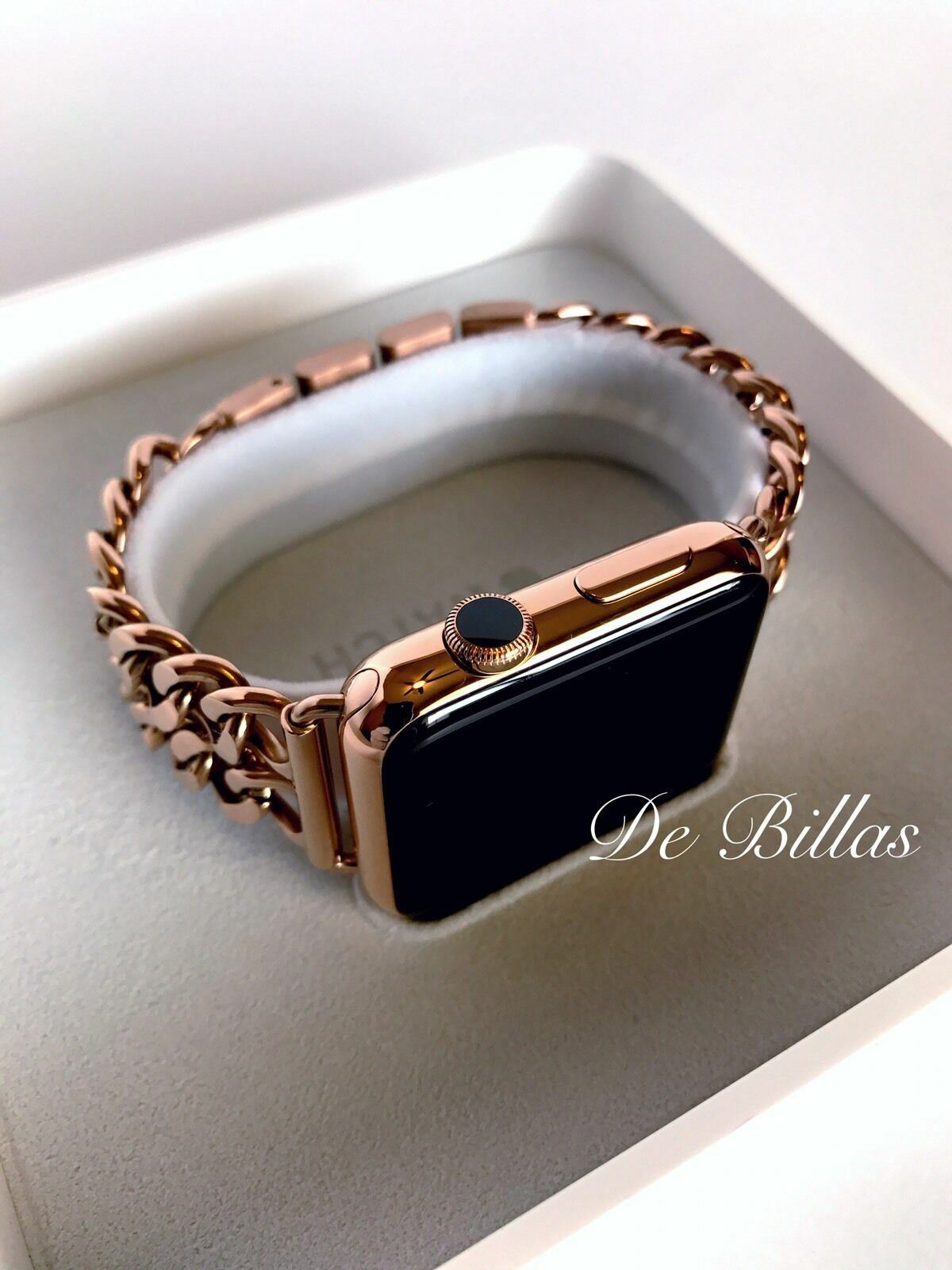 42MM Apple Watch 24K Rose Gold plated, Rose Gold Links Band CUSTOM