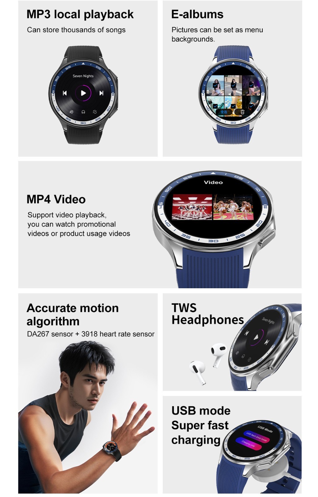 DT Watch X Smart Watch 10 Days Battery AMOLED BT Call TWS WearPro iOS Android