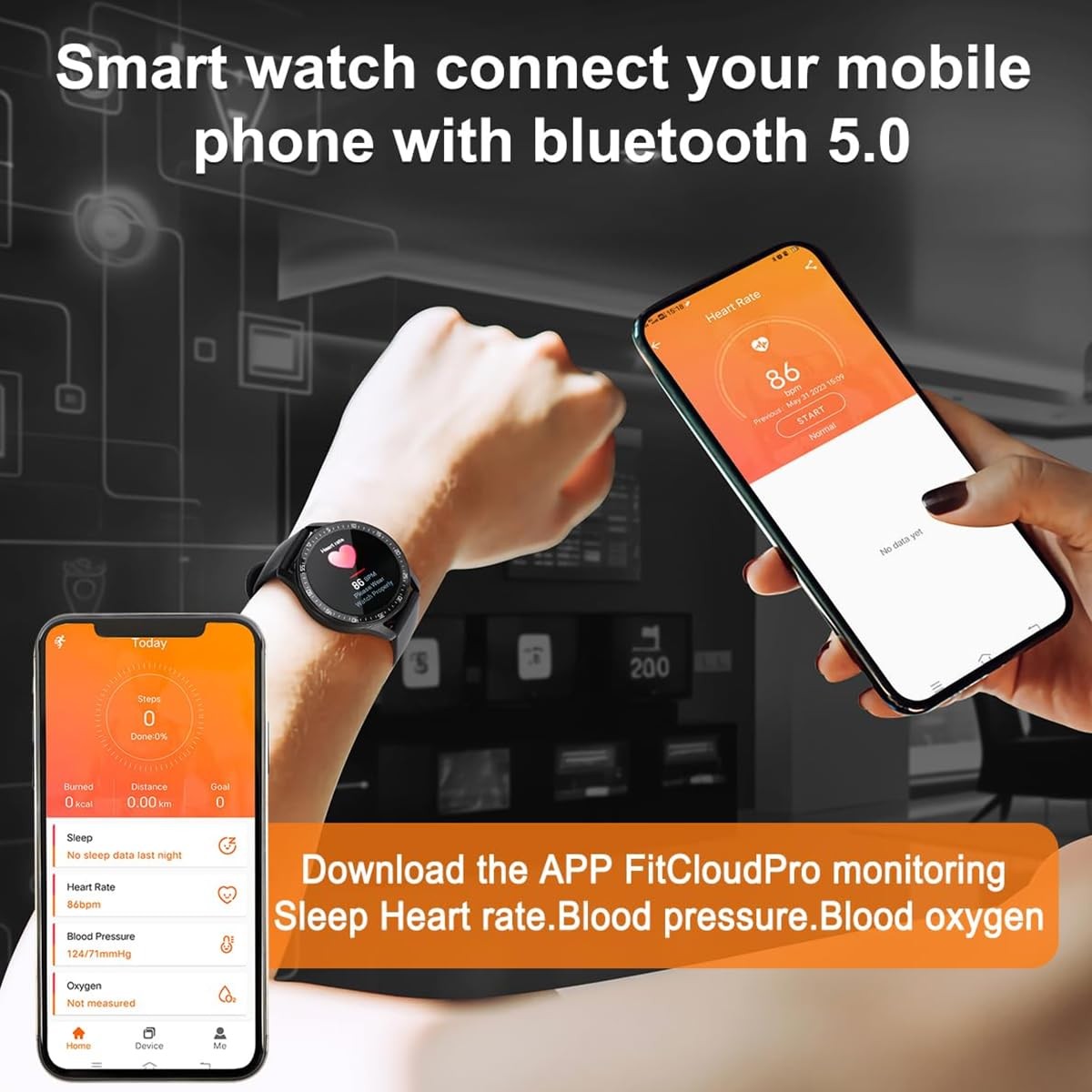with Earbuds, 1.32 Inch Round Fitness Watch X10, 2 in 1 Bluetooth Watch with …