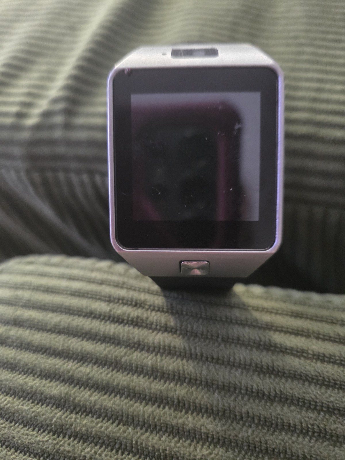 Bluetooth Smart Watch Silver Black Touchscreen Wristwatch for Parts or Repair…