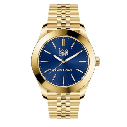 ICE-Watch 023798 ICE Steel Men’s Solar Watch Gold Blue Medium Waterproof