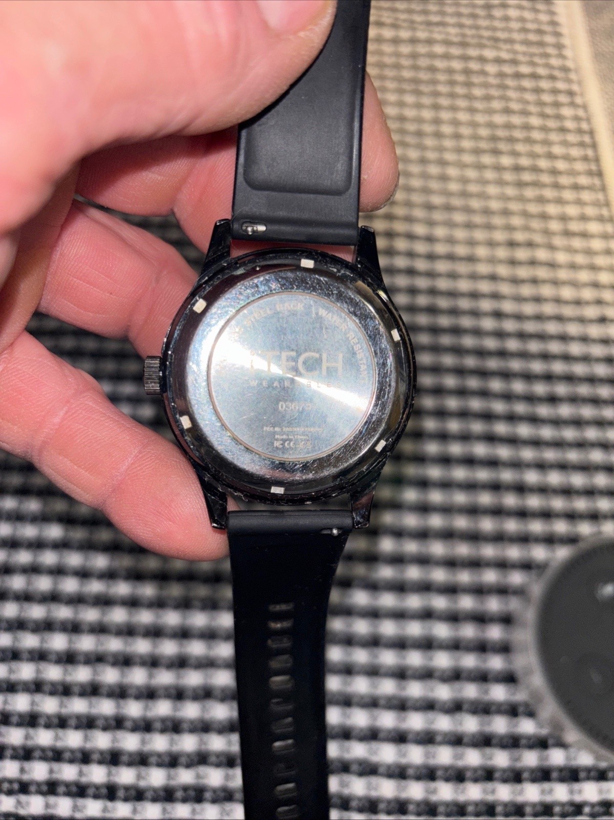 iTECH Duo Hybrid Smartwatch Black Silicone Band Water Resistant Wearable