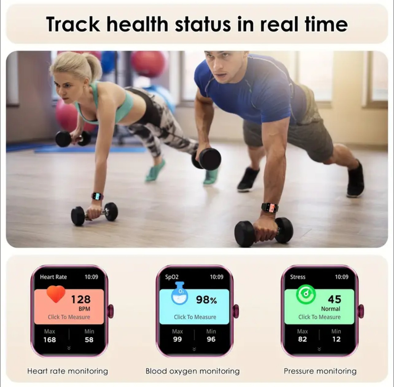 Blackview Smart Watch 1.85″ HD Screen Smartwatch for Men Women(Answer/Make Call)