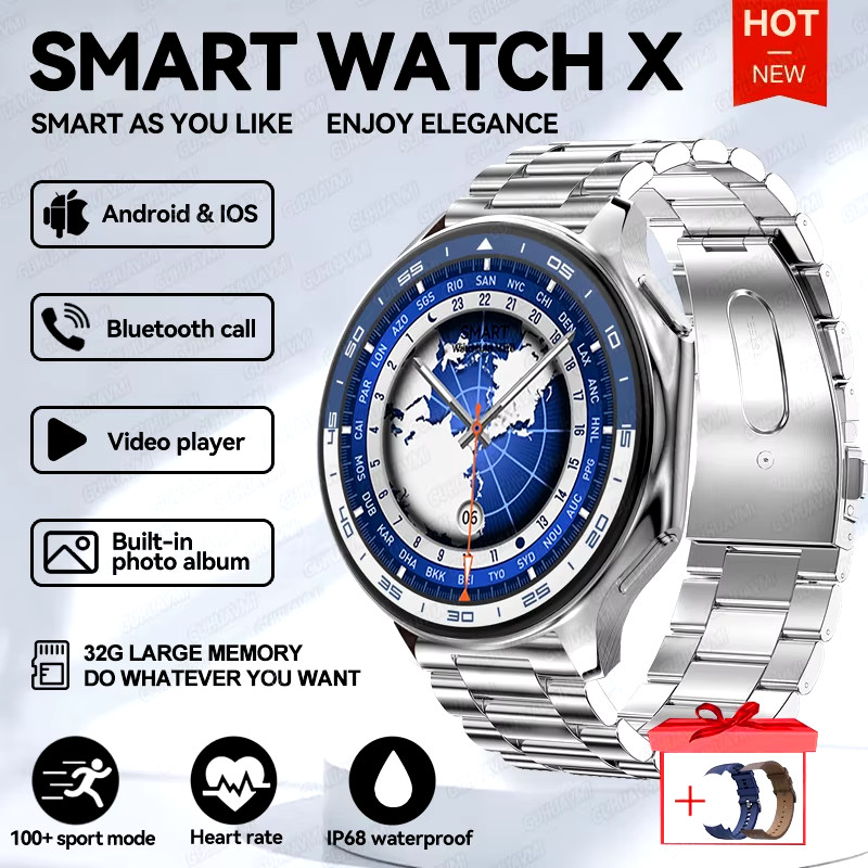 For OPPO Watch X Smart Watch 2024 New 4G Memory Music Video Bluetooth Call Water