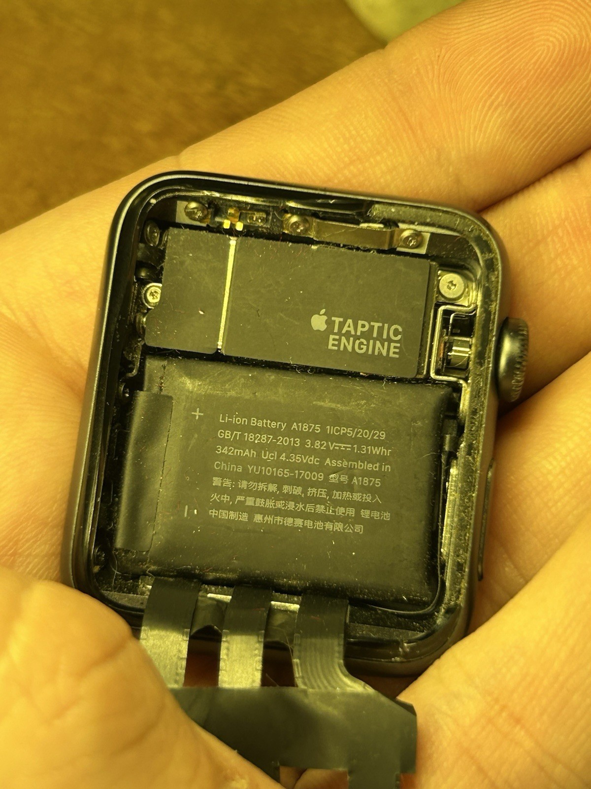 Apple Watch Series 3 42 Mm Space Gray Aluminum With Black back- parts or repair