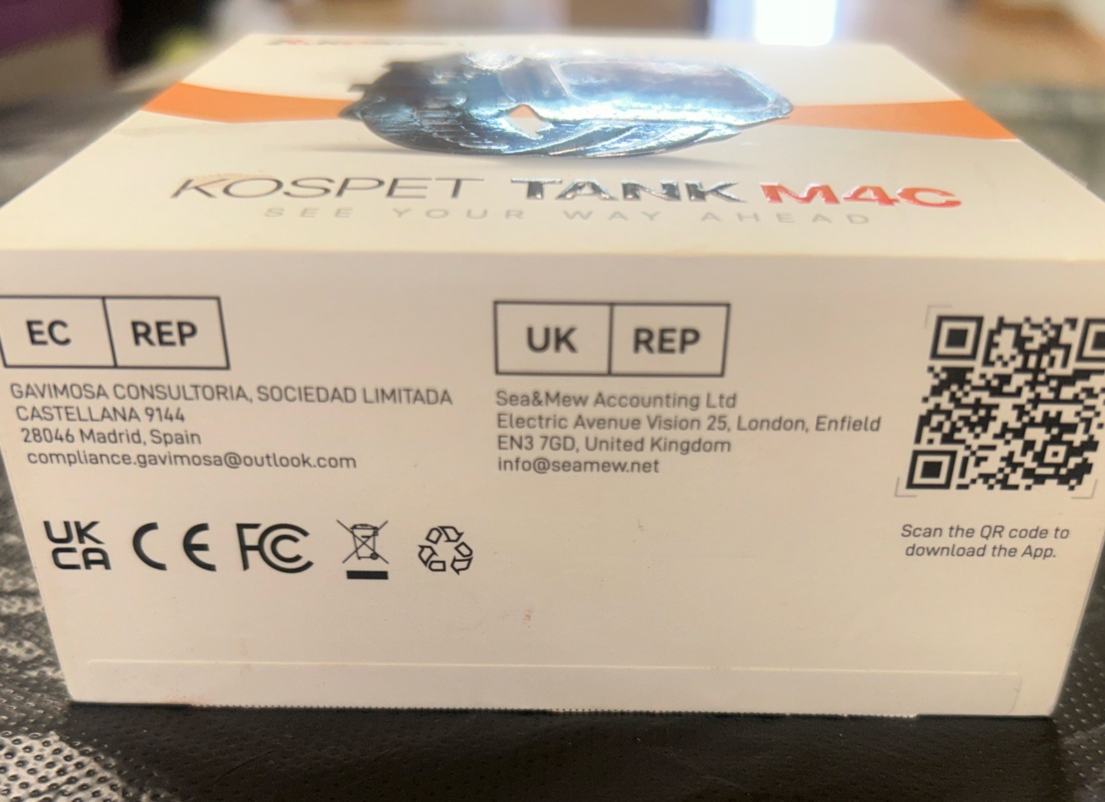 KOSPET Tank M4C Smart Watch with GPS, 1.96″ AMOLED Display, Never Used, Open Box