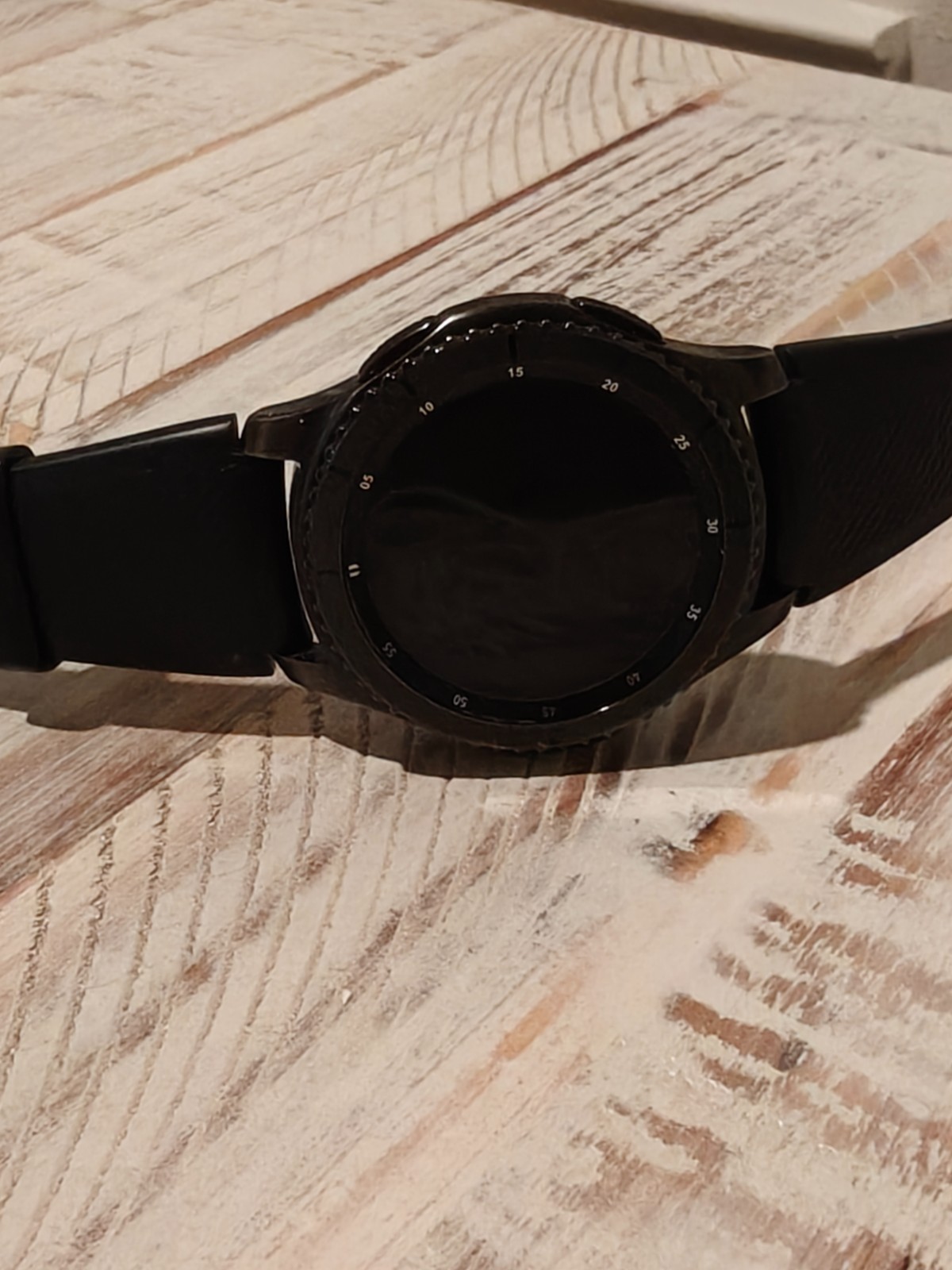 Samsung Gear S3 Frontier 46 mm Steel Case with Black Silicone Band Smart Watch