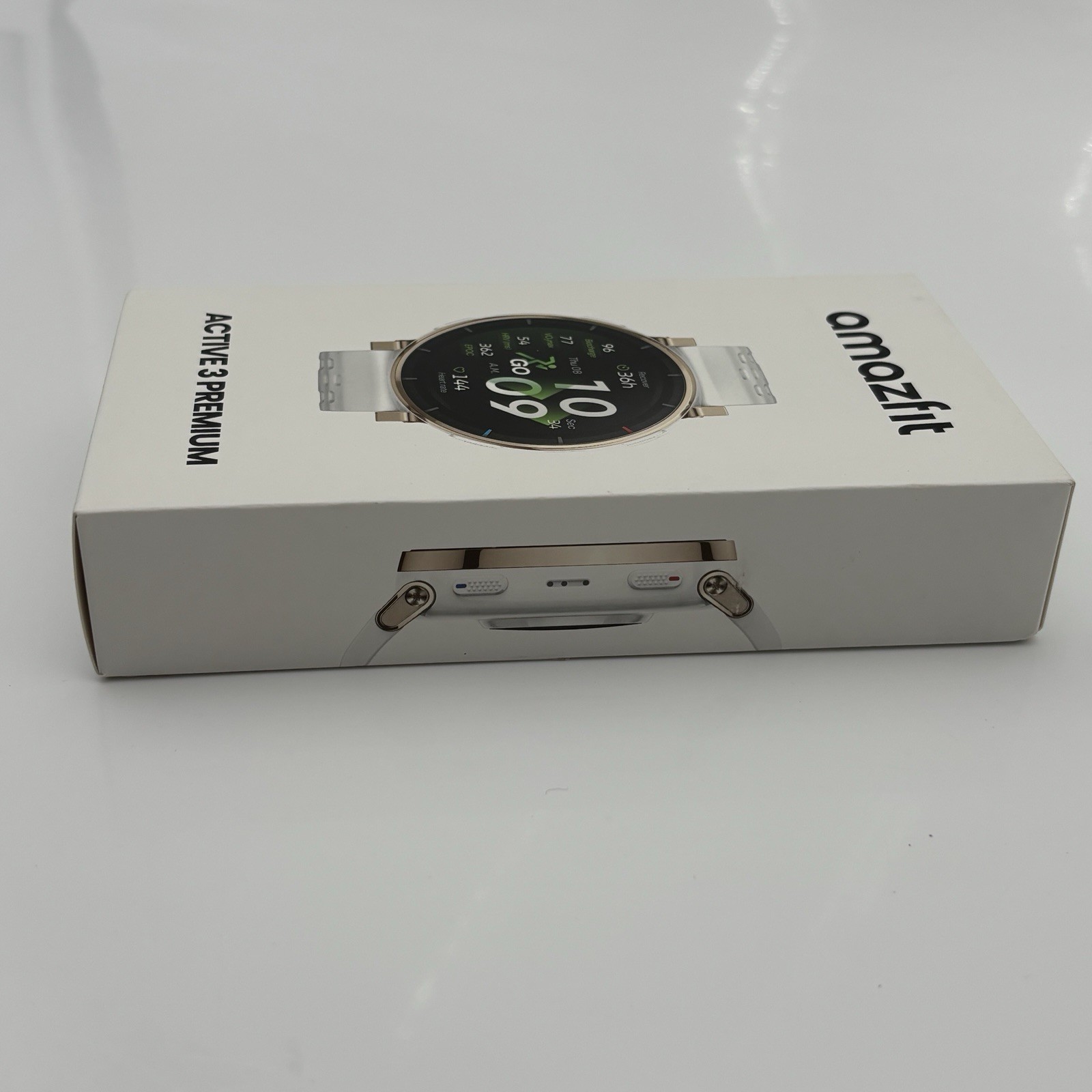 Amazfit Active 3 Premium Smartwatch 45mm GPS Aero White New Sealed Ships Free