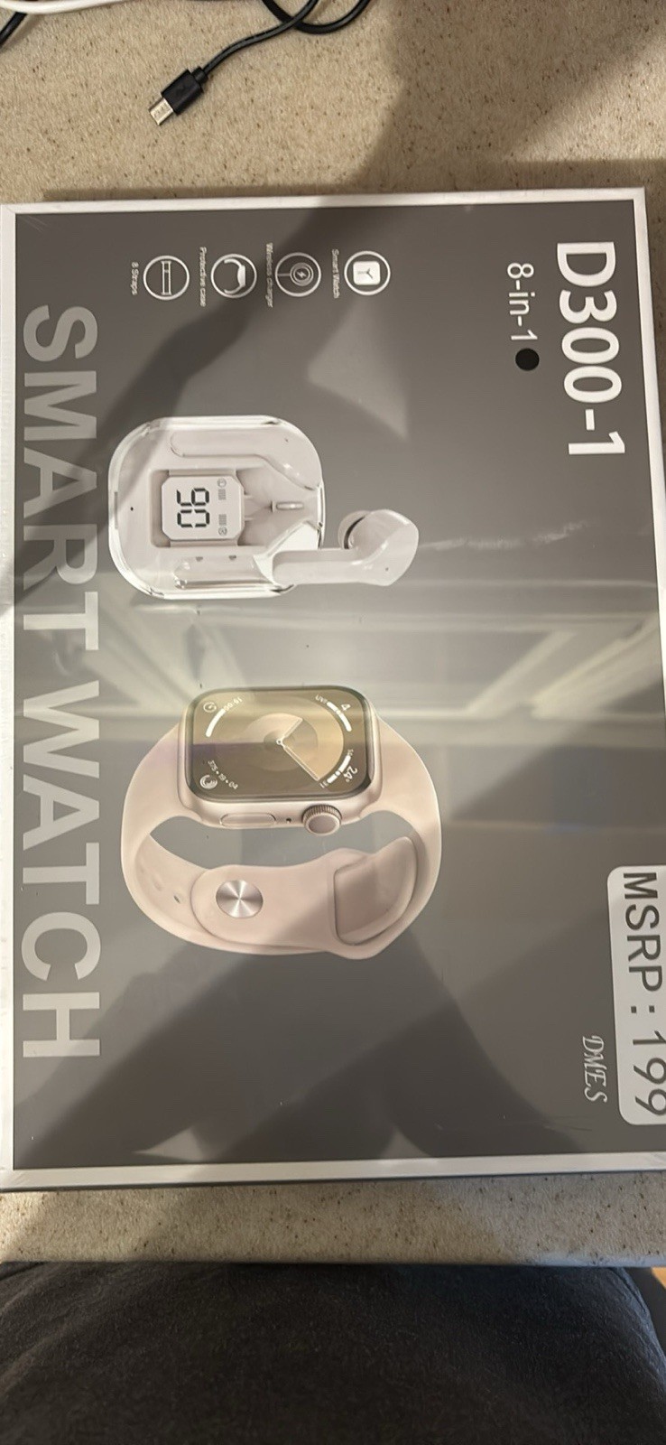 D300 8-in-1 Smart Watch Ear Buds & *8 Wrist Straps* *brand New In Box* $199+