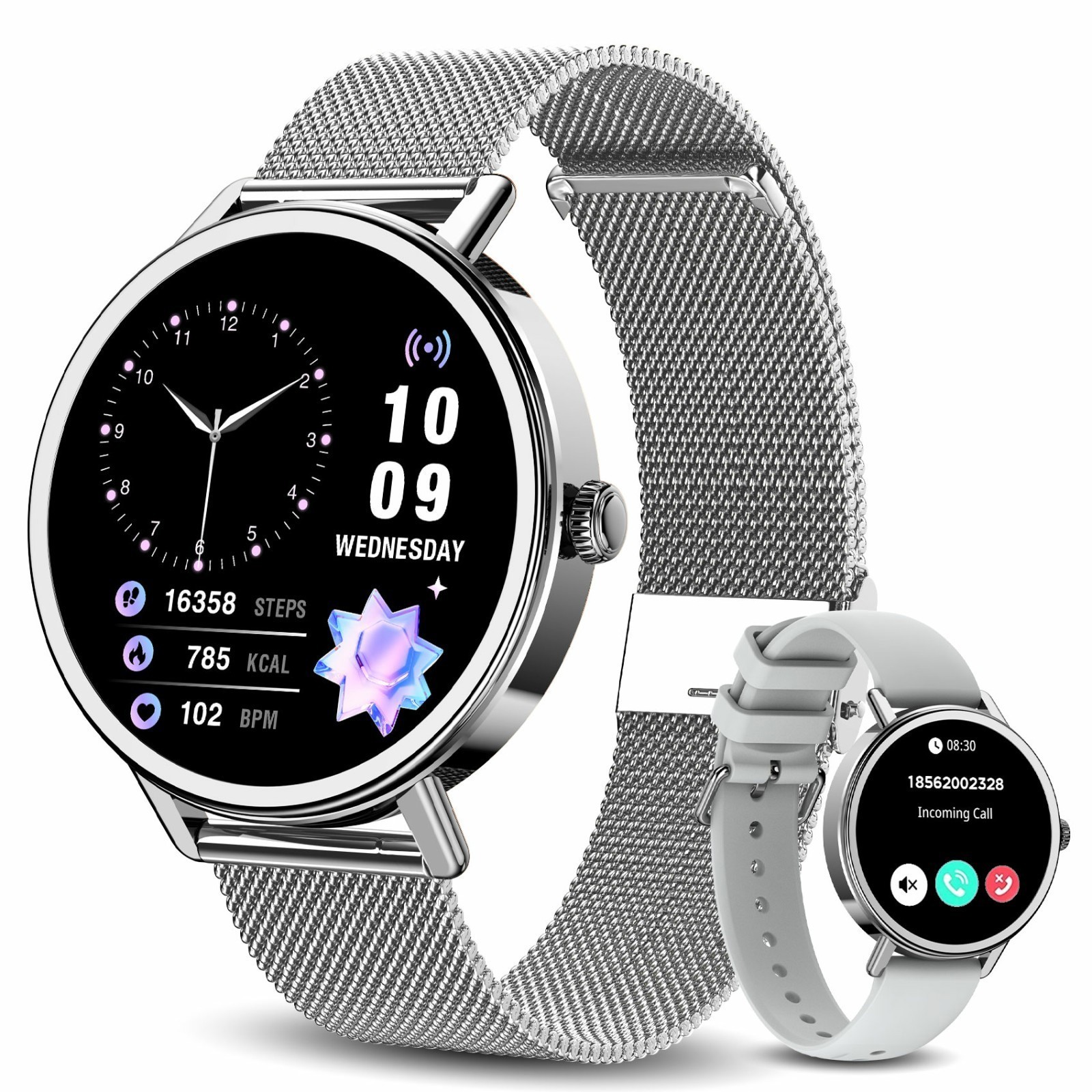 Smart Watches for Women Men (Make/Answer Calls), Steps Counter Fitness Watch NEW