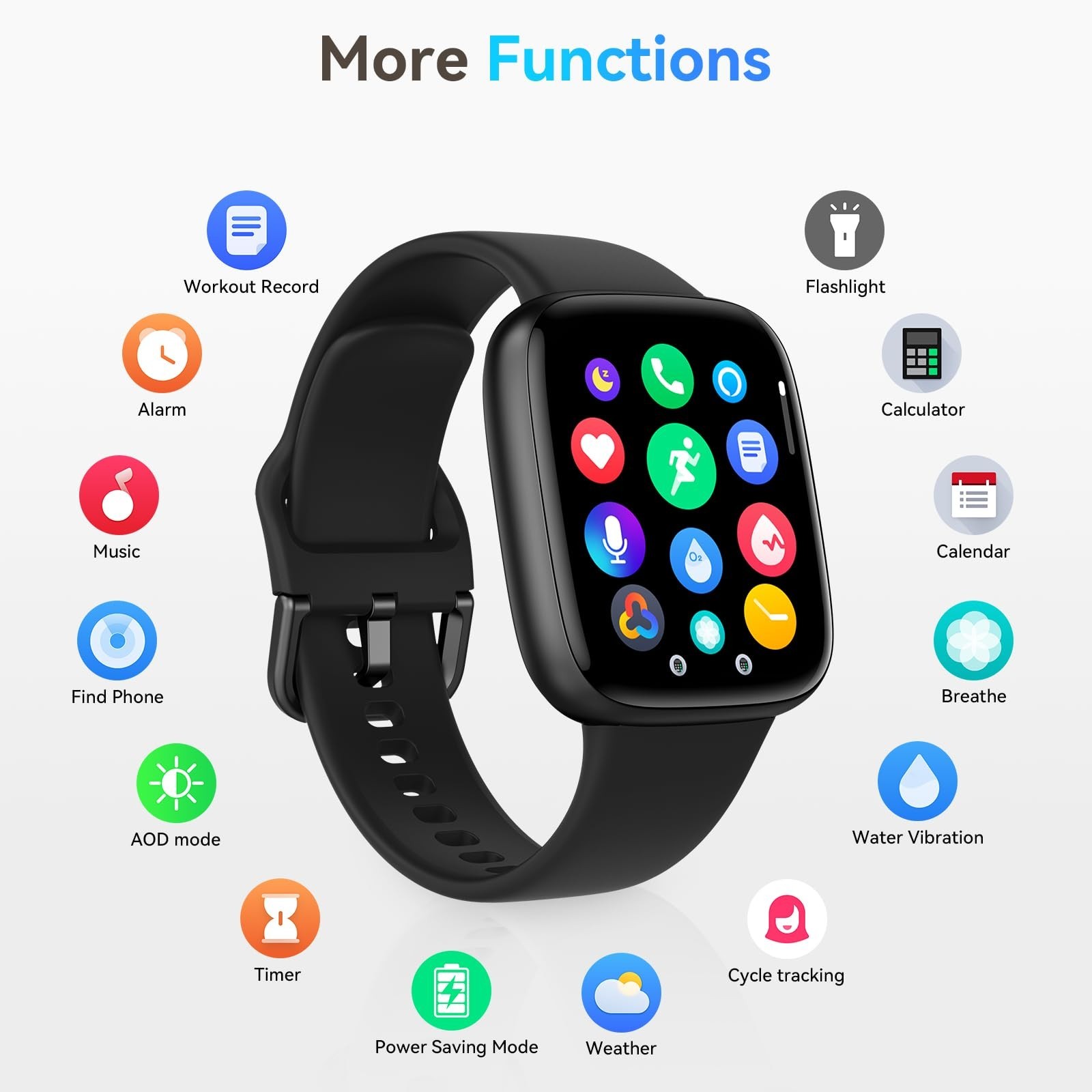 Smartwatch for Men/Women, 1.85″ AMOLED Display, Waterproof Fitness Tracker, Call